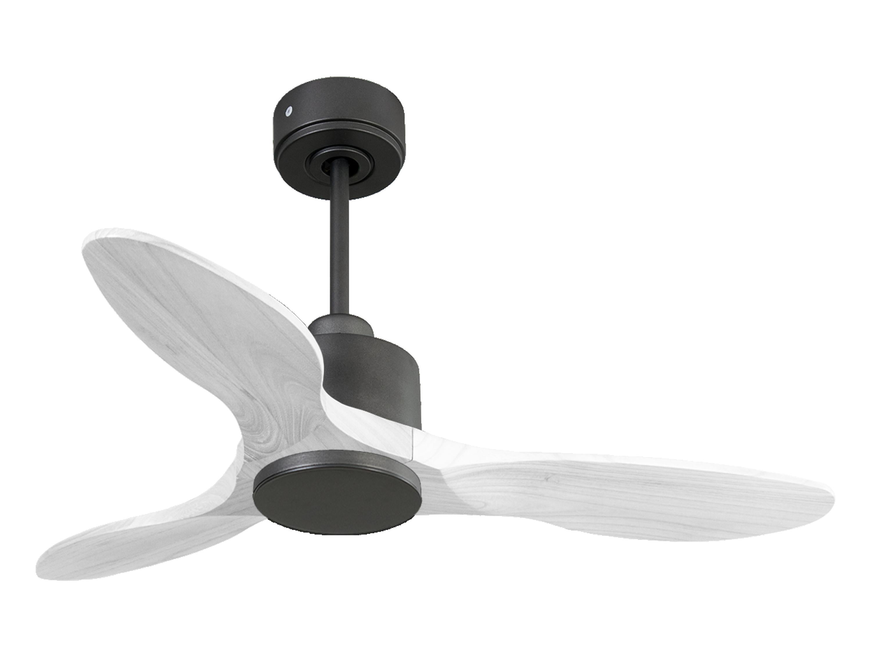 Ventilatore da soffitto Reversibile Termostato Wifi Motore CC Tetti inclinati Telecomando Hypersilence Memoria Shopify Vendible (AUTOMATICO)