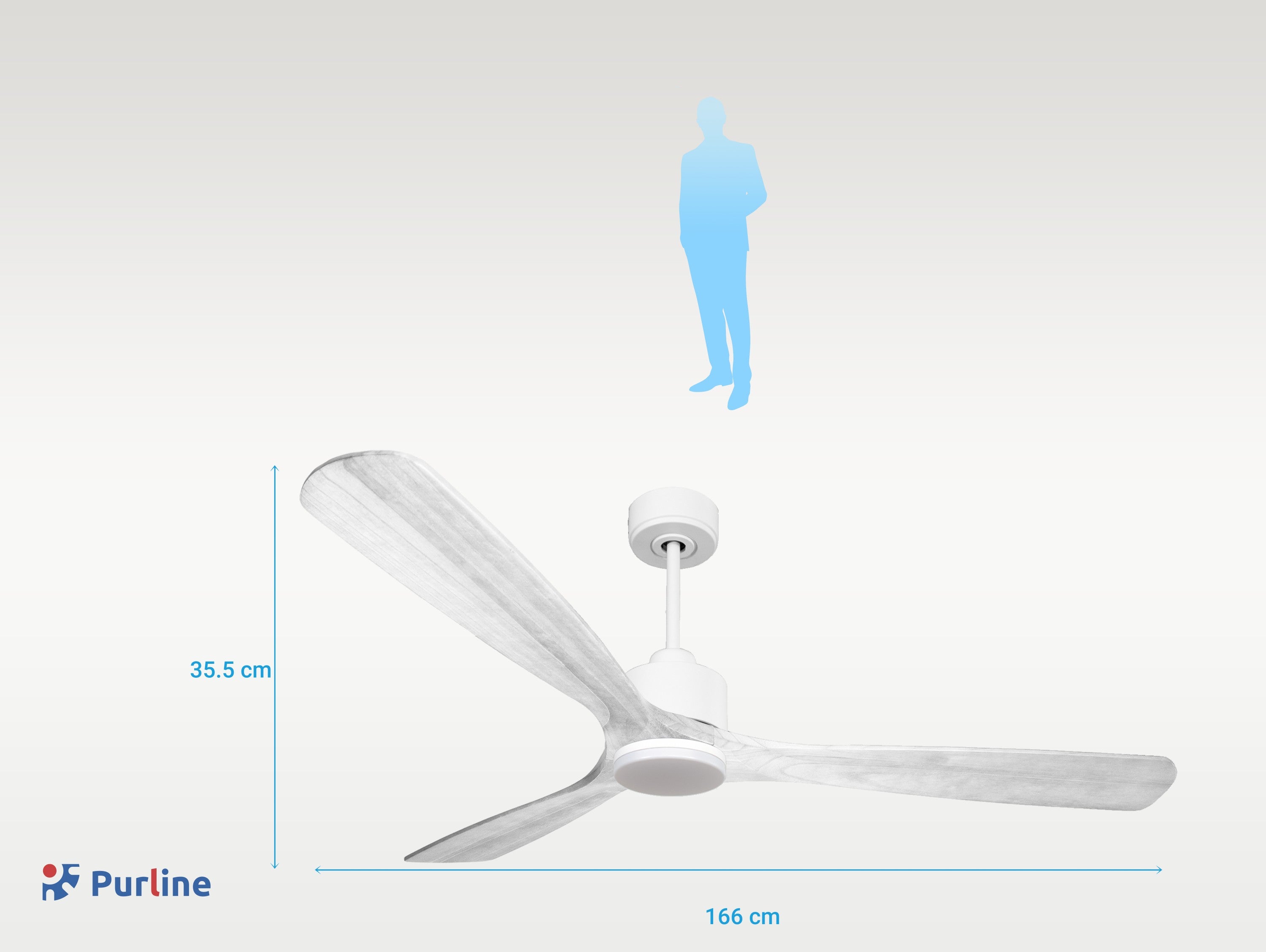 MadeiraD166C03LED64963: Ventilatore da soffitto Reversibile Termostato Dimmabile Wifi Motore CC Tetti inclinati Telecomando Luce a tre toni Hypersilence Memoria Shopify Vendible (AUTOMATICO)