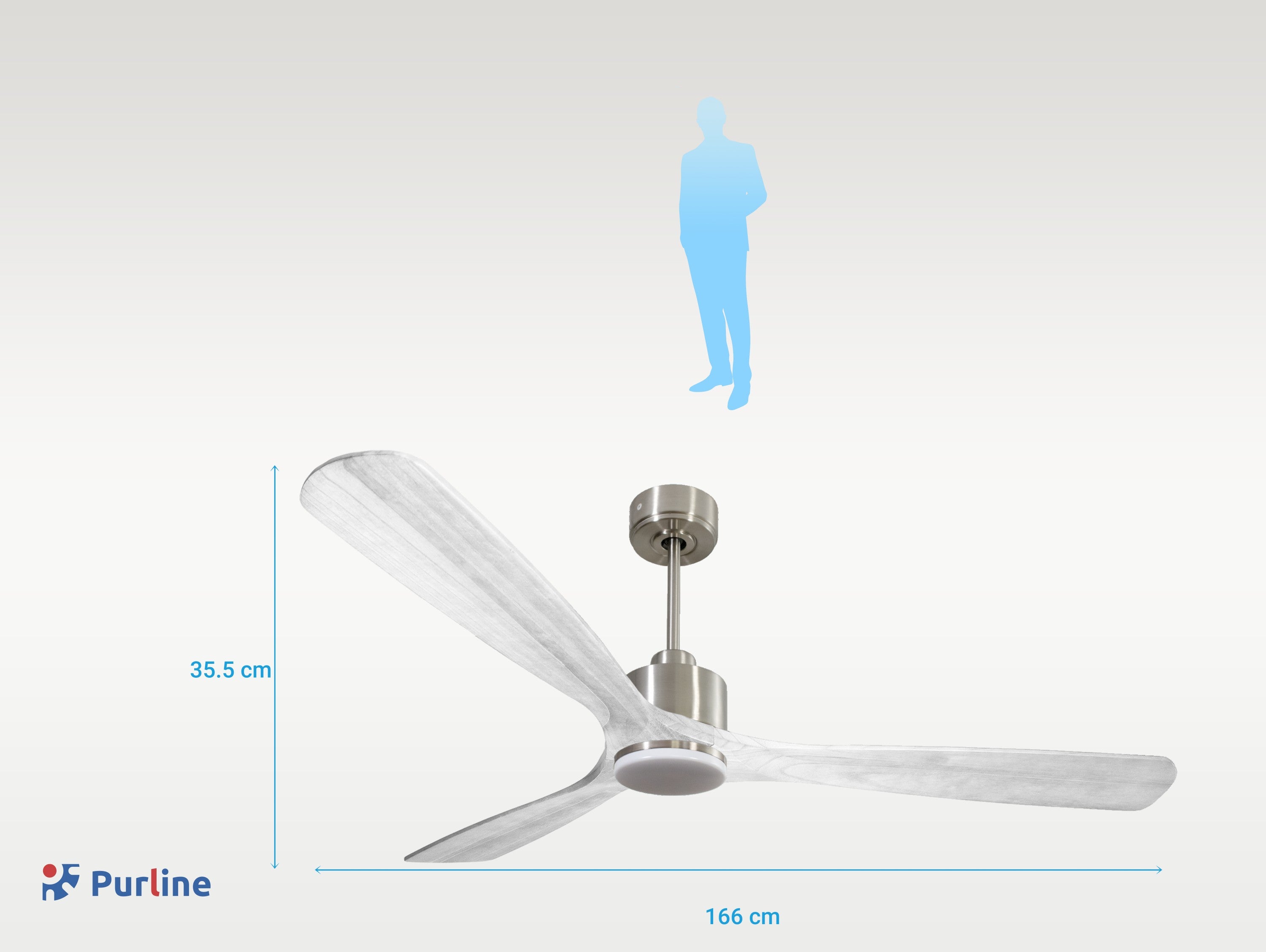   Ventilatore da soffitto Reversibile Termostato Dimmabile Wifi Motore CC Tetti inclinati Telecomando Luce a tre toni Hypersilence Memoria Shopify Vendible (AUTOMATICO)