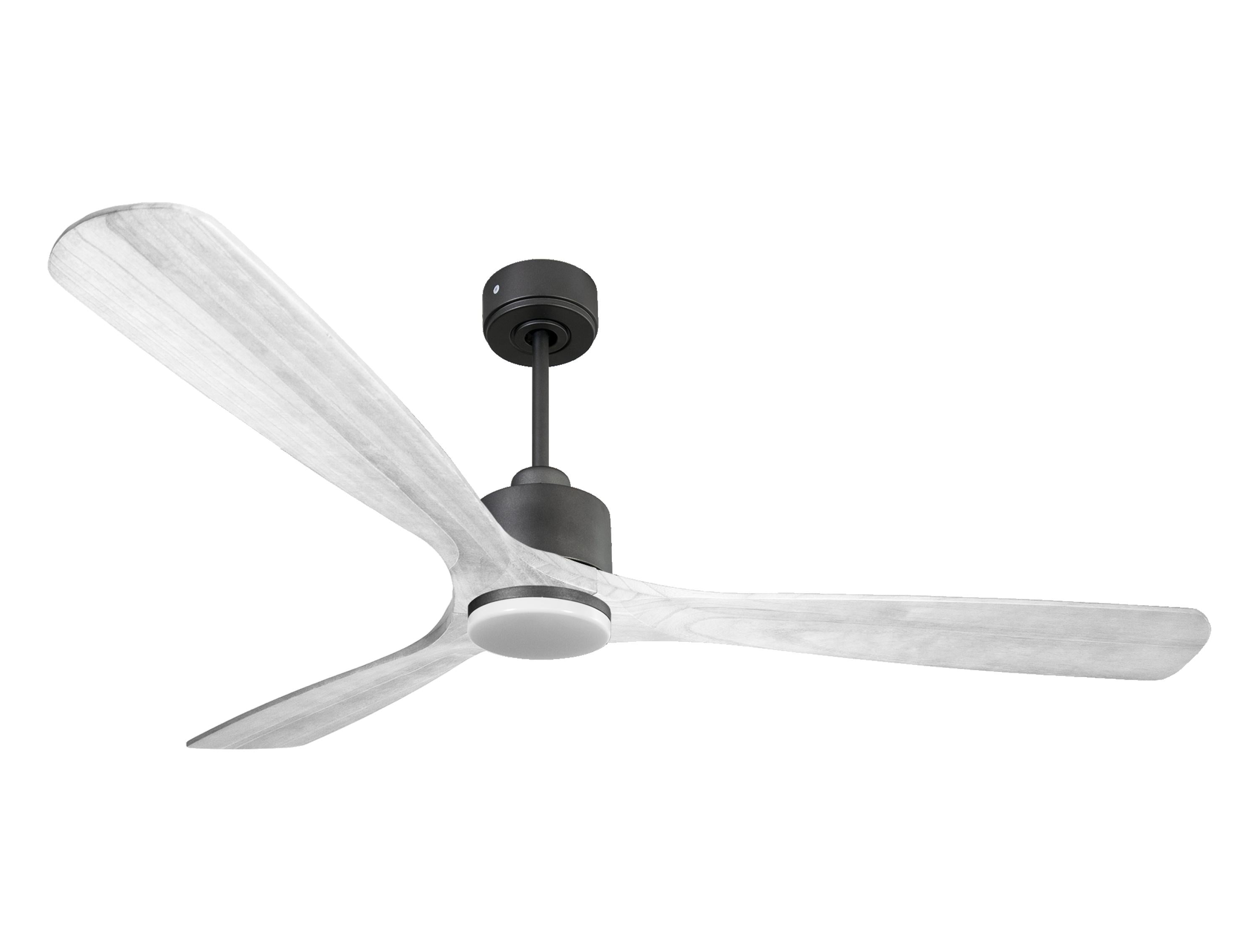 Ventilatore da soffitto Reversibile Termostato Dimmabile Wifi Motore CC Tetti inclinati Telecomando Luce a tre toni Hypersilence Memoria Shopify Vendible (AUTOMATICO)