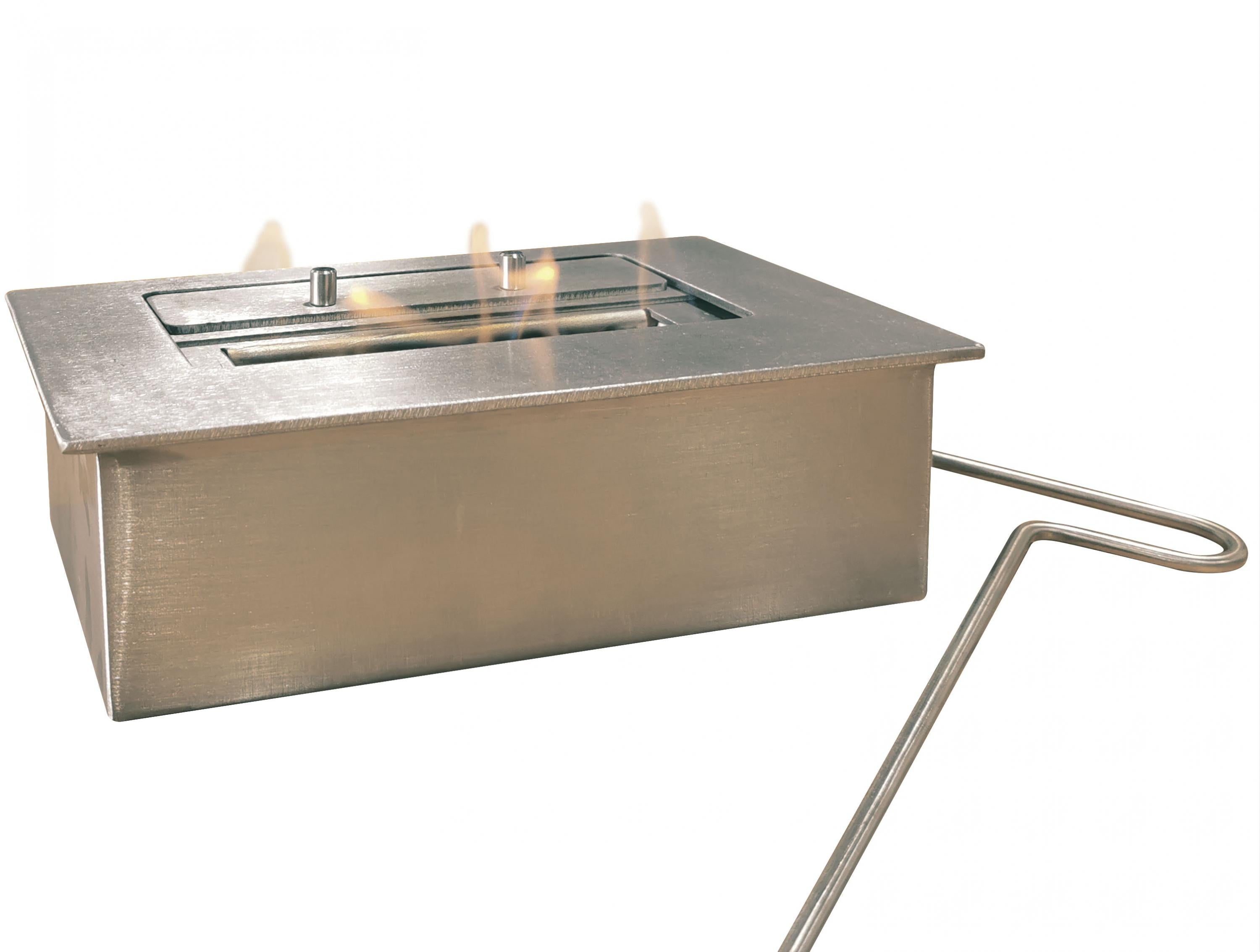 Potenza massima 6000 W Camino a etanolo di grandi dimensioni con 3 fuochi e vetro decorativo