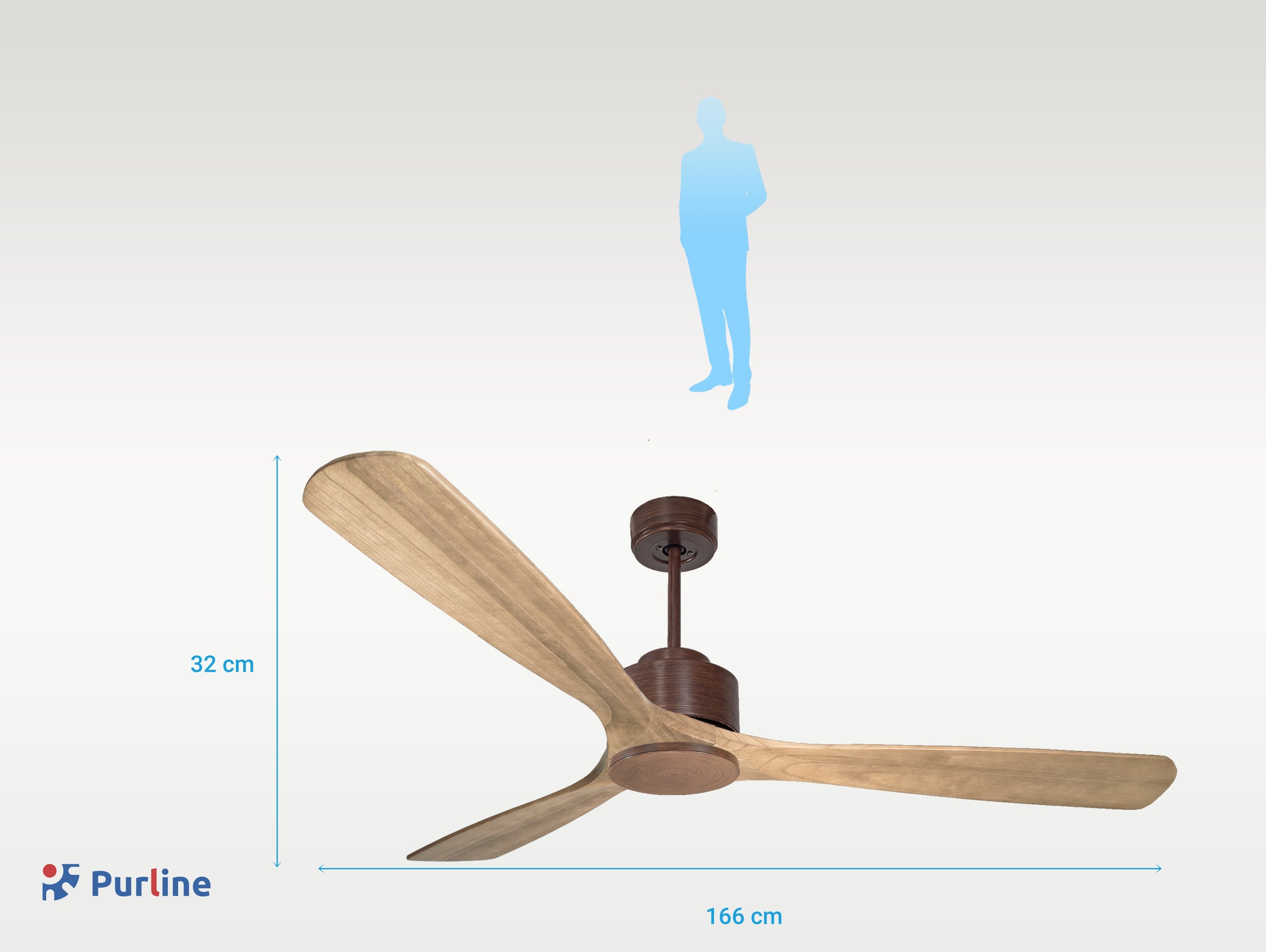 Mljet D166 C02 69956: Ventilatore da soffitto ø166 cm con Wifi Reversibile Hypersilence