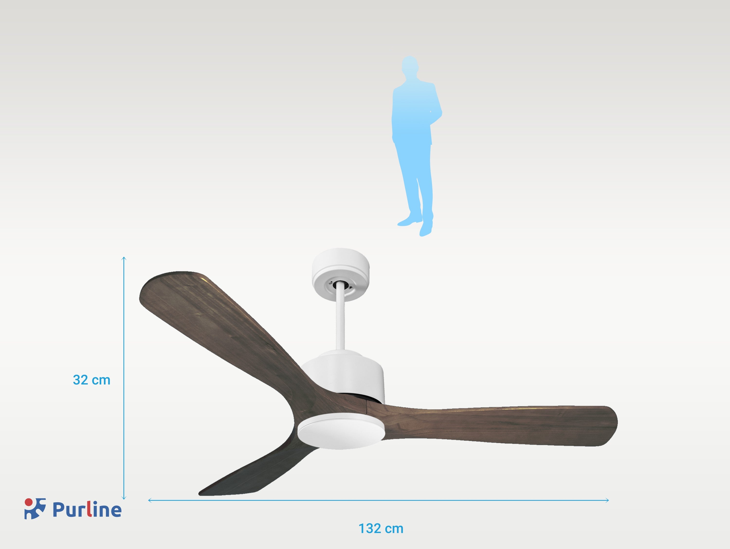 Moyo D132 C02 66057: Ventilatore da soffitto ø132 cm con Wifi Reversibile Hypersilence
