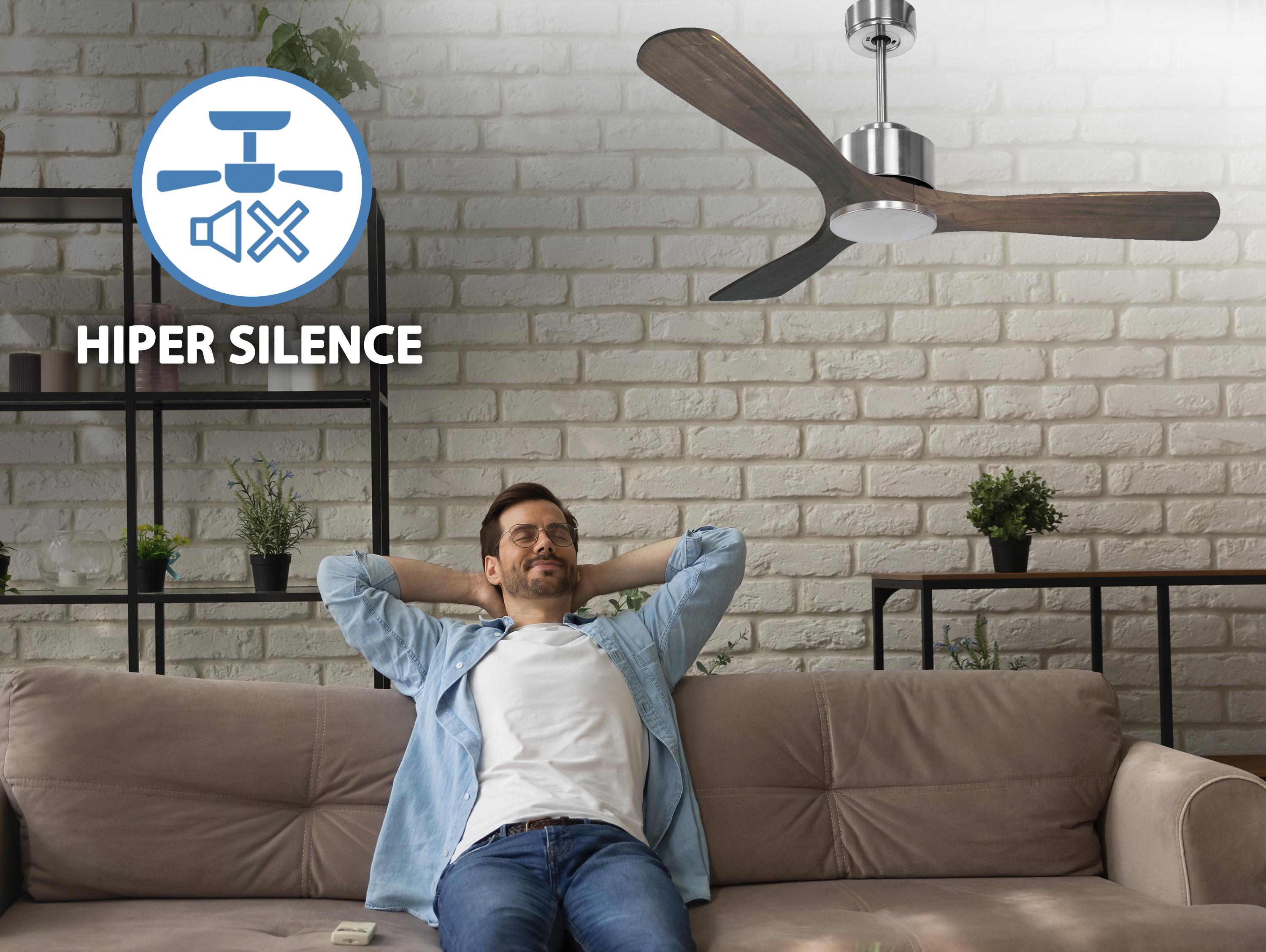 Moyo D132 C02 66432: Ventilatore da soffitto ø132 cm con Wifi Reversibile Hypersilence