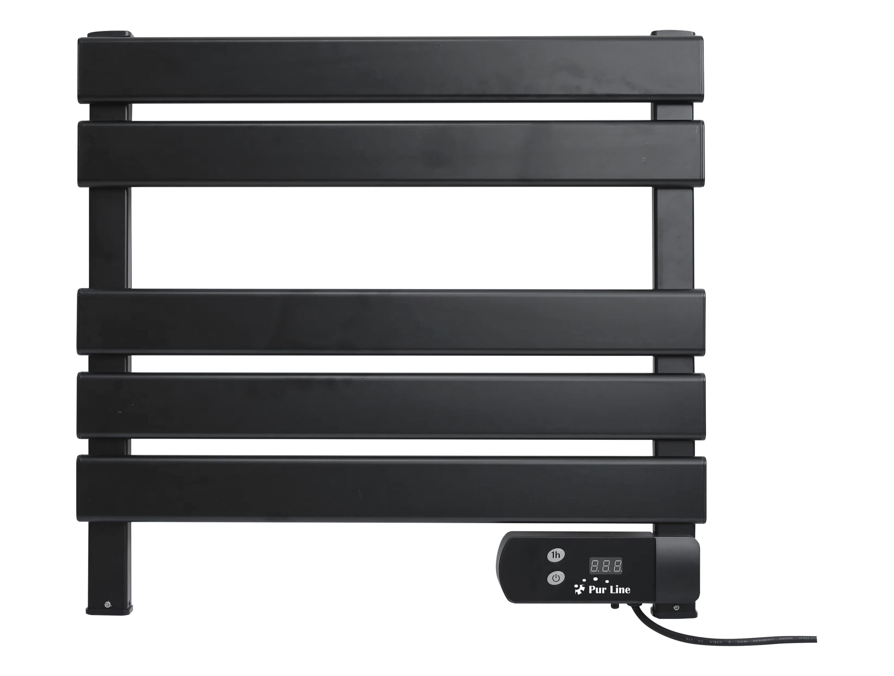 Scaldasalviette elettrico compatto nero 100W