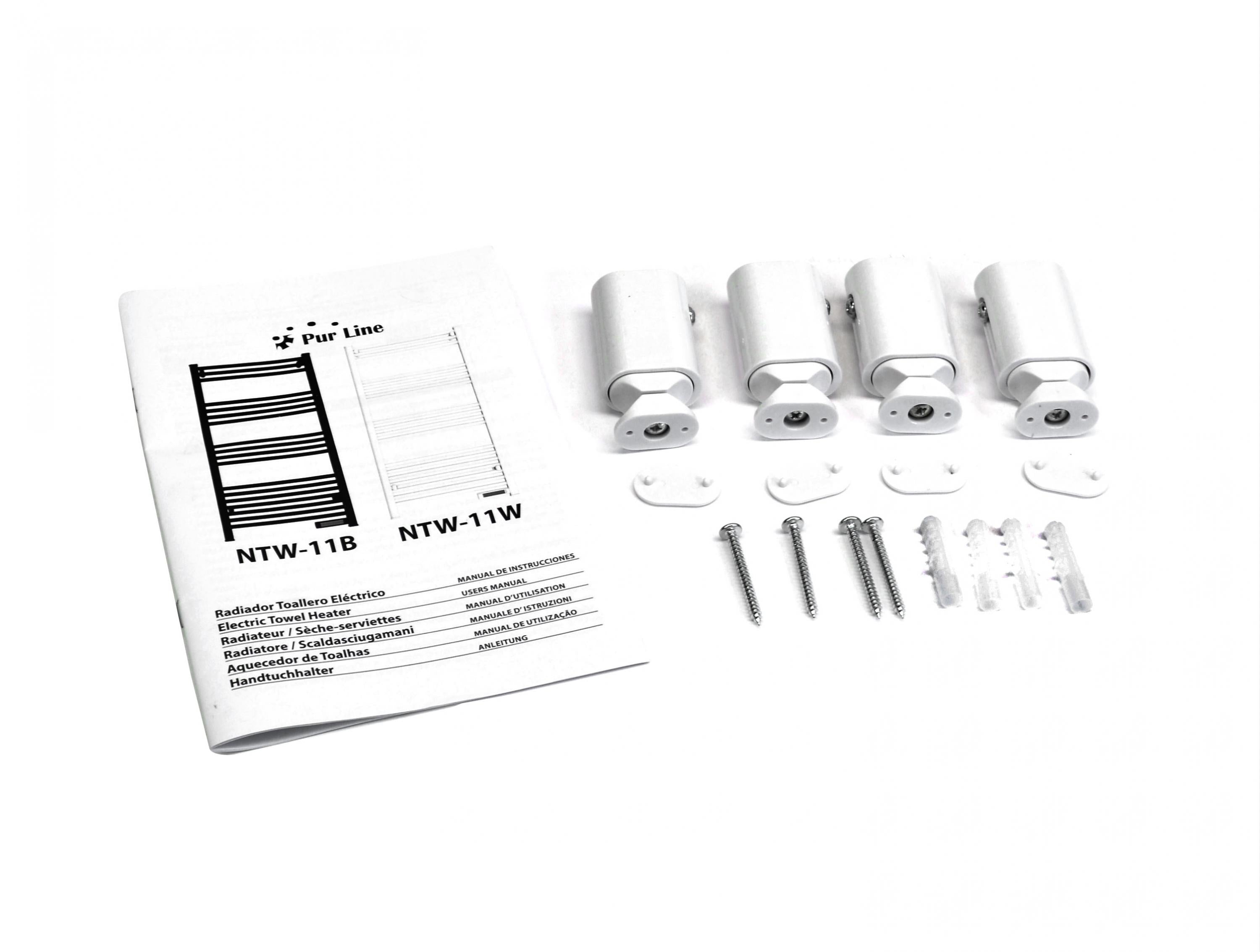 Portasciugamani bianco con timer 500W
