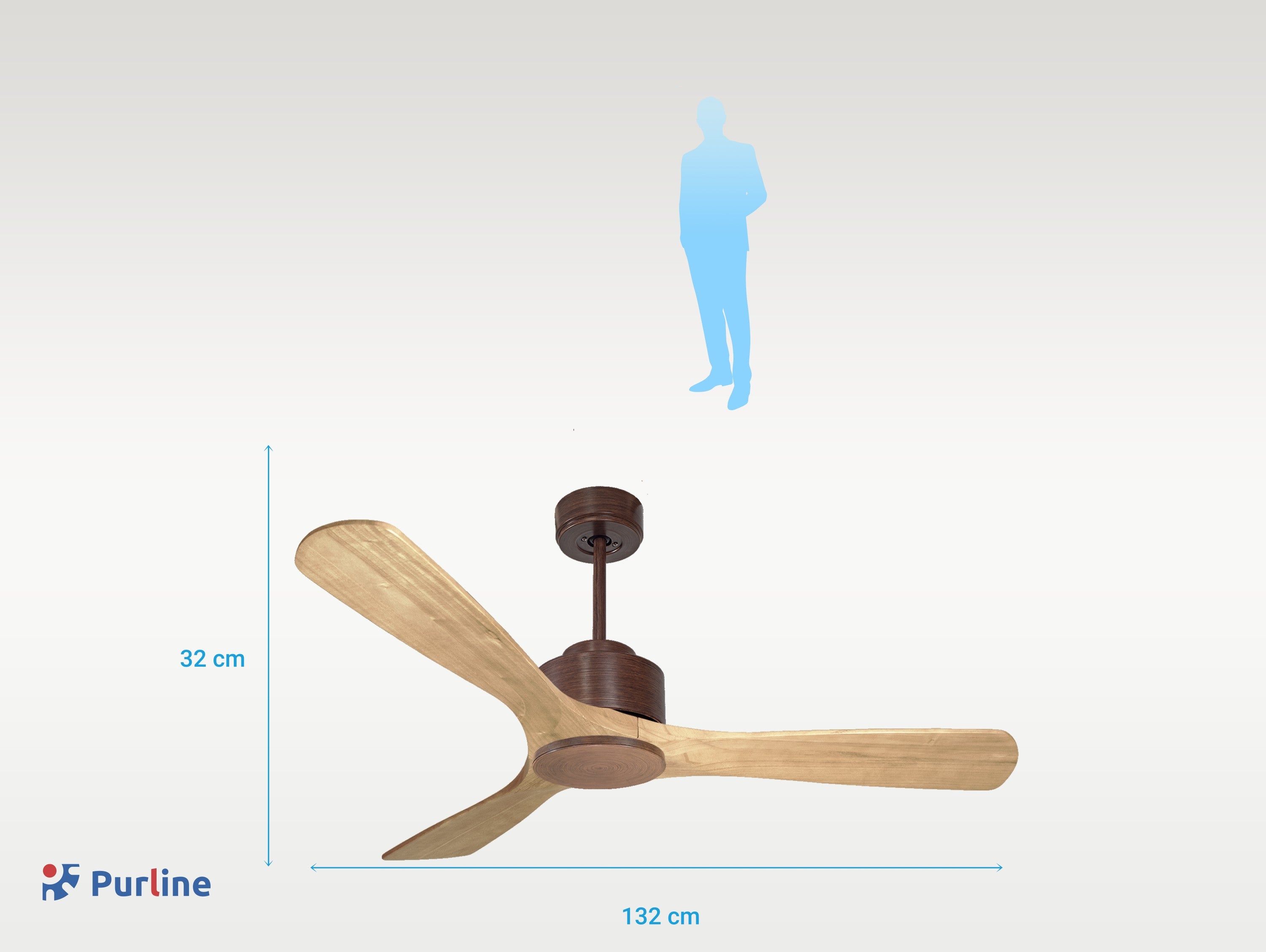 Paros D132 C02 70112: Ventilatore da soffitto ø132 cm con Wifi Reversibile Hypersilence