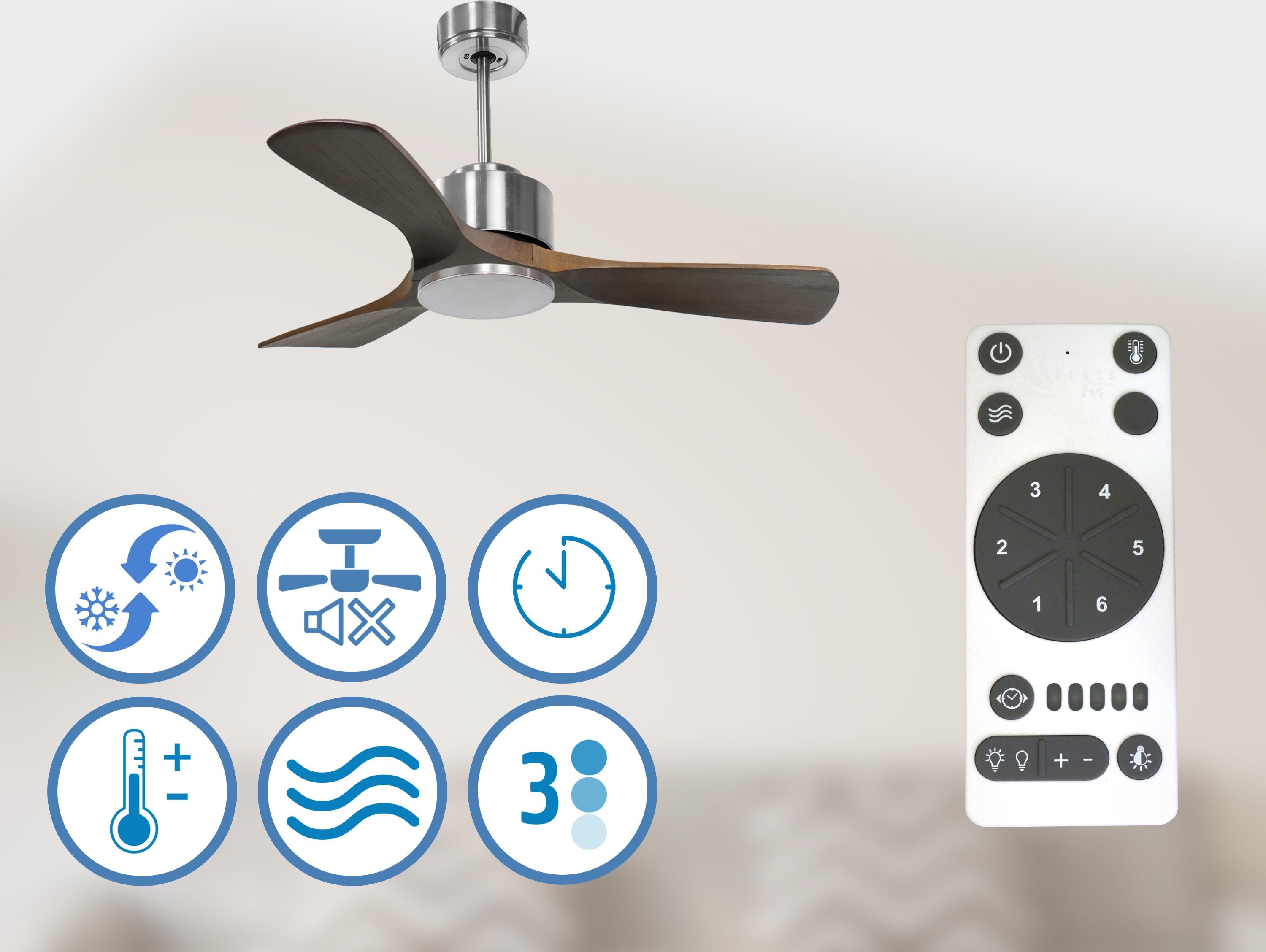 PrÃ­ncipe D106 C02 66428: Ventilatore da soffitto ø106 cm con Wifi Reversibile Hypersilence