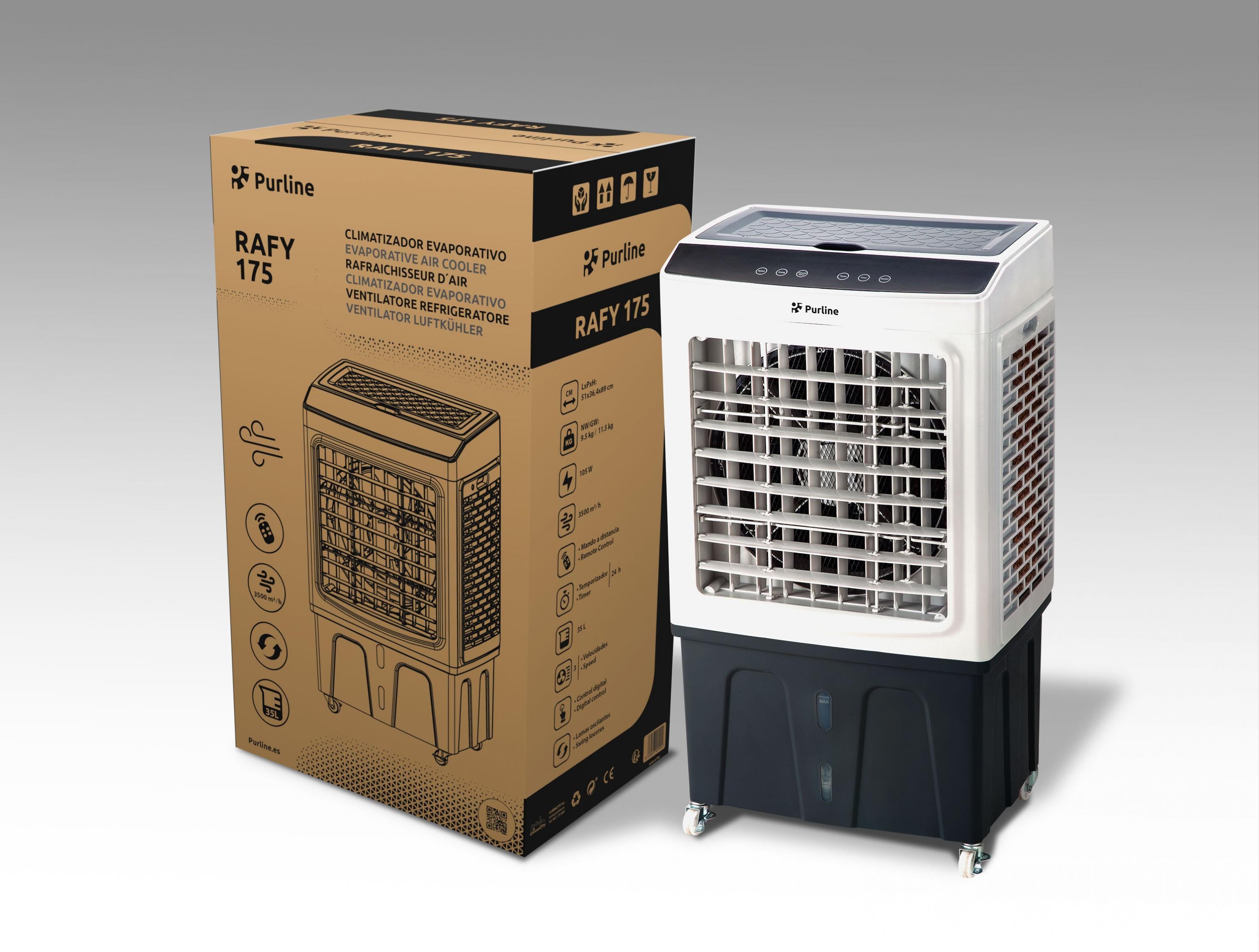 Potenza massima 105 W Condizionatore evaporativo ad alto flusso con apertura superiore