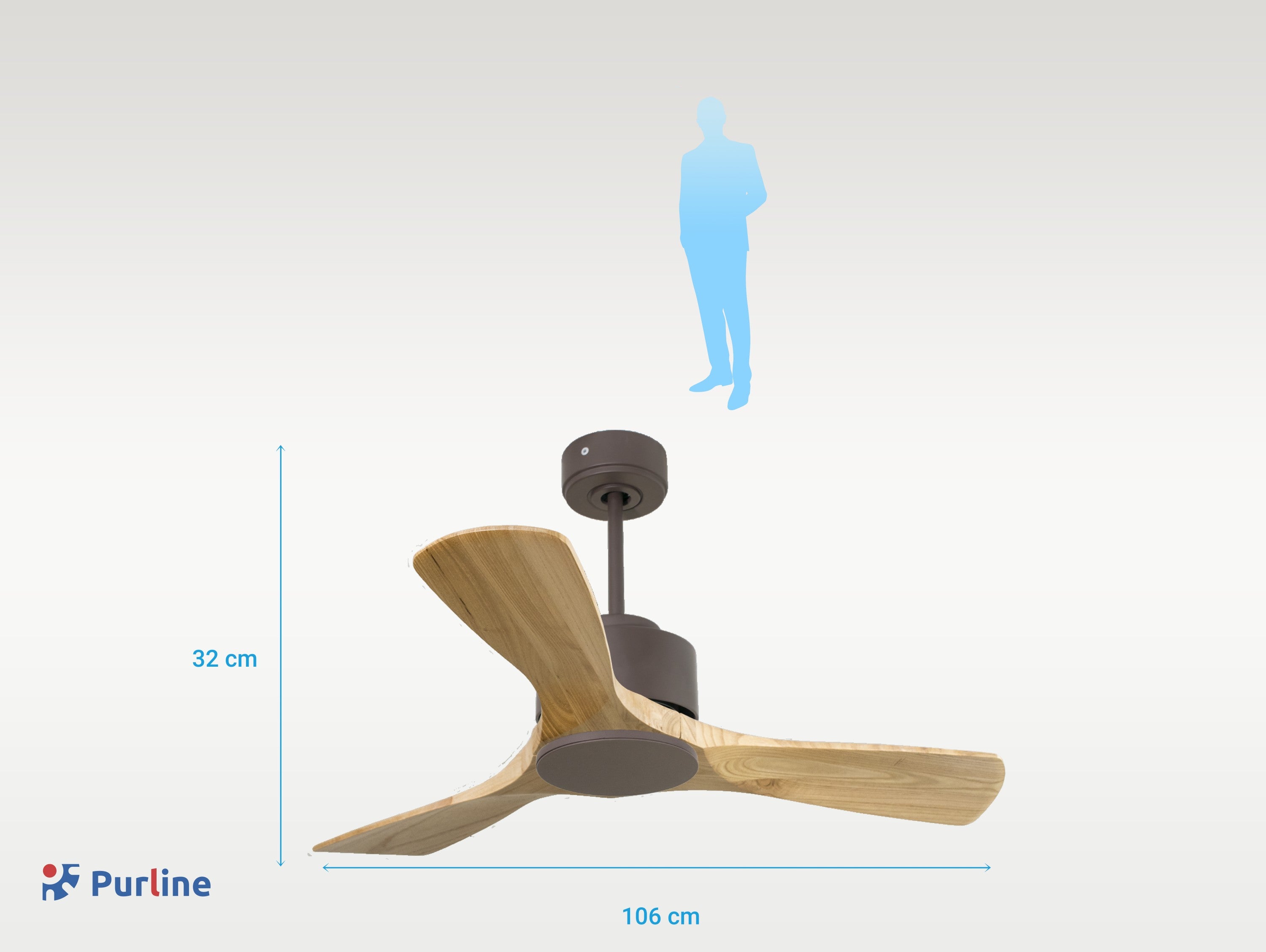   Ventilatore da soffitto ø106 cm con Wifi Reversibile Hypersilence