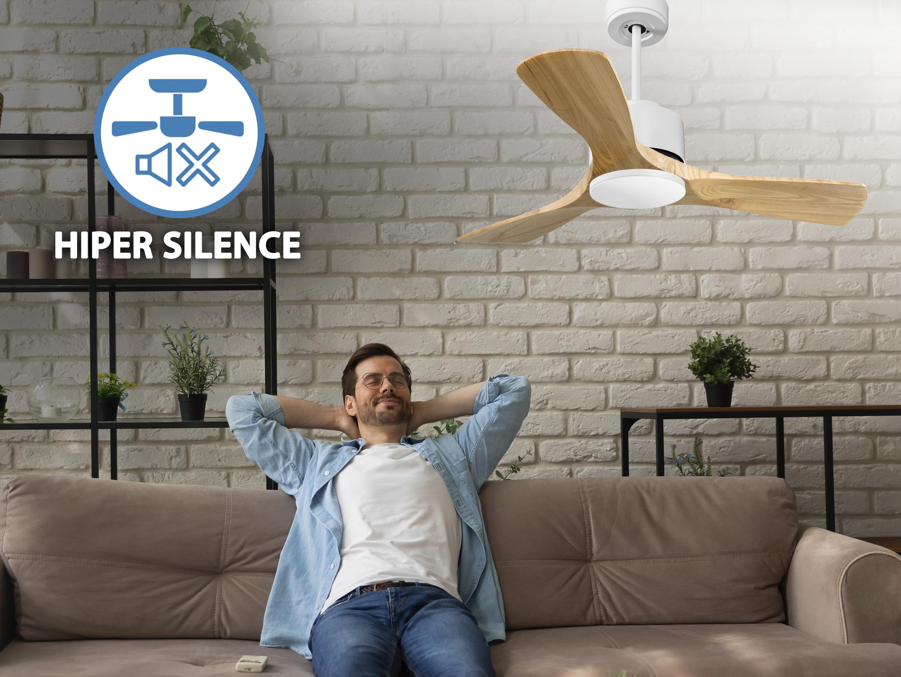   Ventilatore da soffitto ø106 cm con Wifi Reversibile Hypersilence