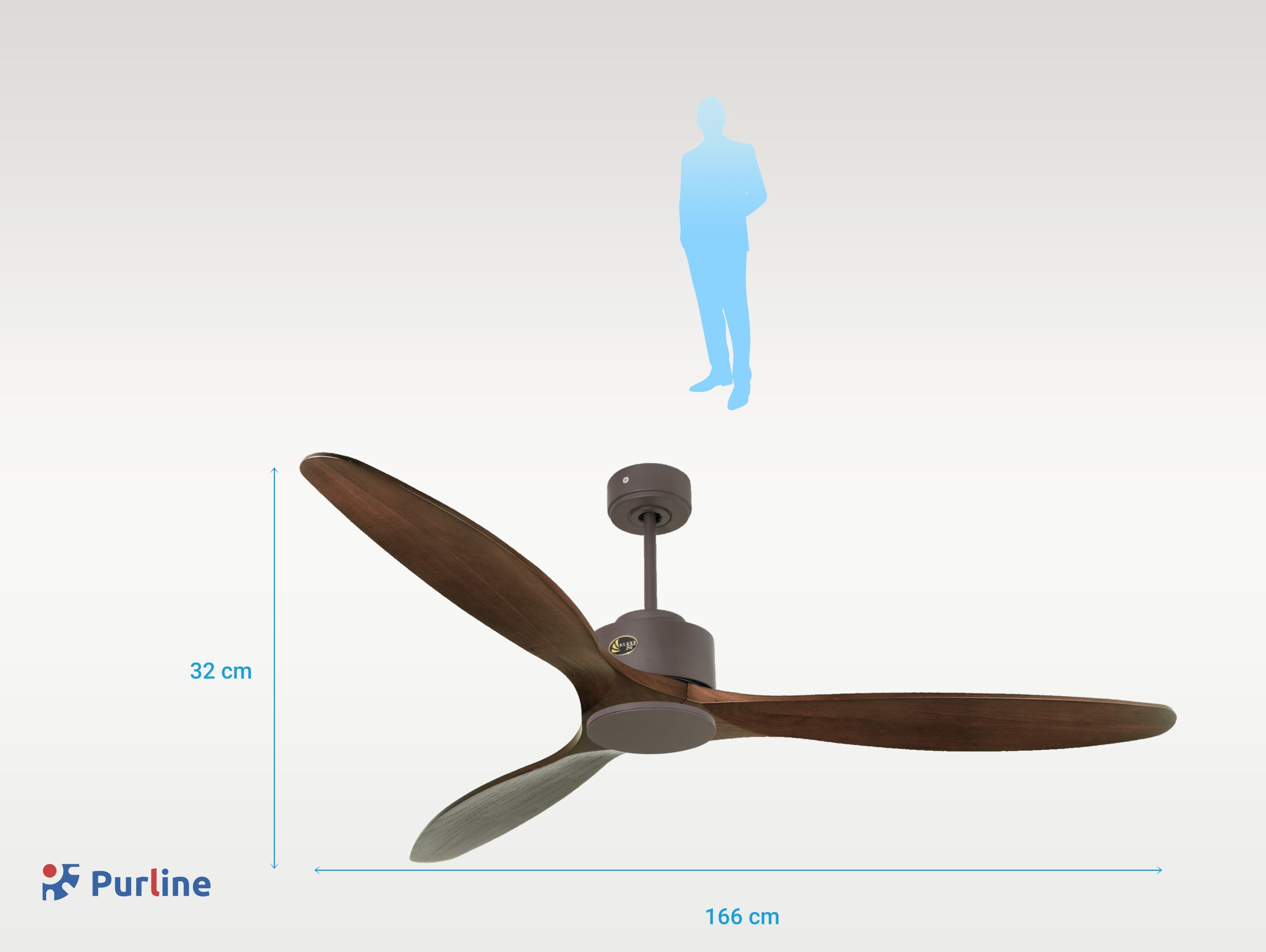   Ventilatore da soffitto ø166 cm con Wifi Reversibile Hypersilence