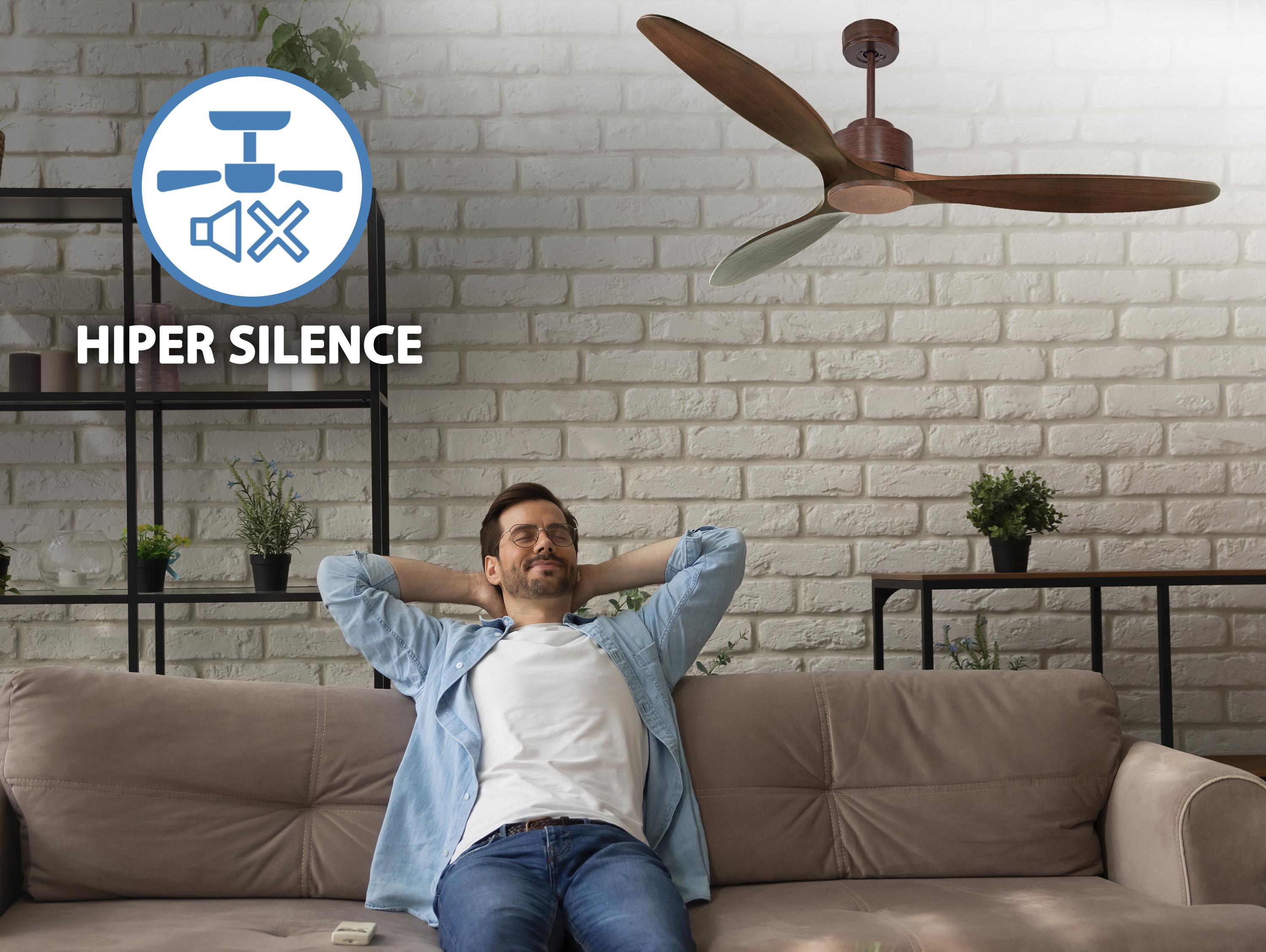 Saba D166 C02 66861: Ventilatore da soffitto ø166 cm con Wifi Reversibile Hypersilence