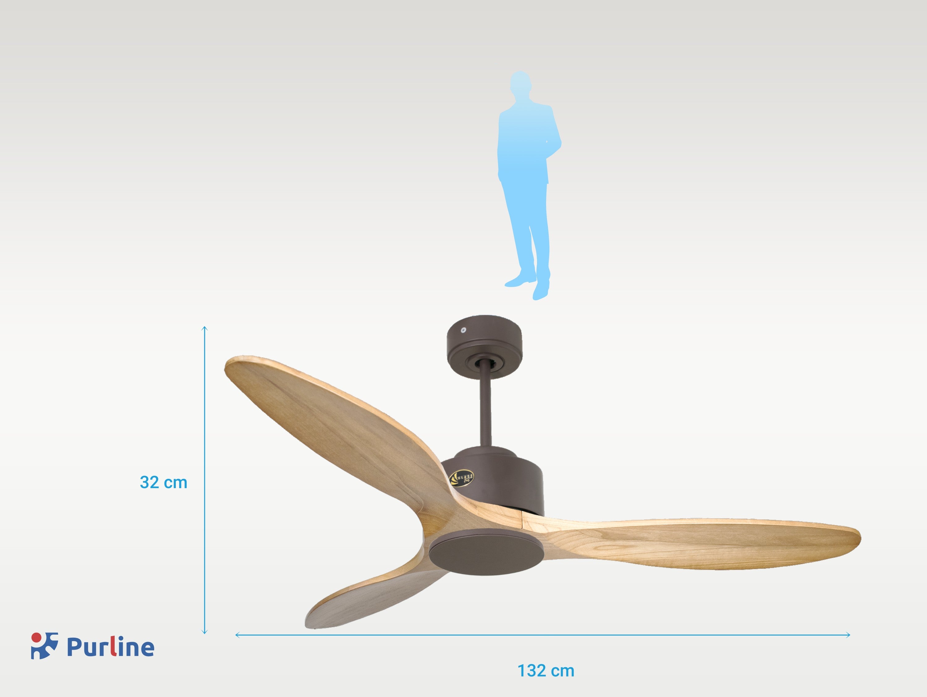   Ventilatore da soffitto ø132 cm con Wifi Reversibile Hypersilence