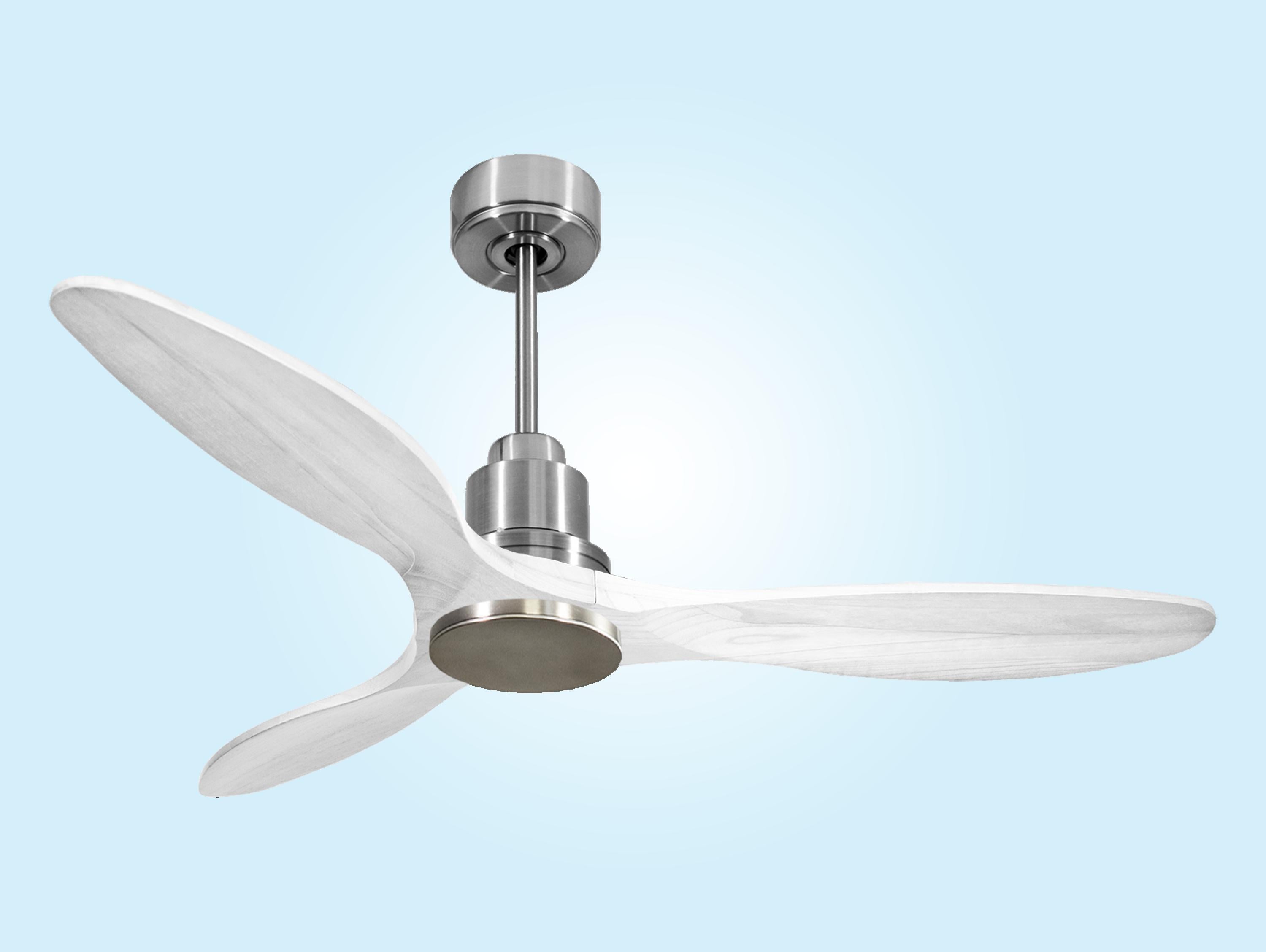 Ventilatore da soffitto Reversibile Termostato Wifi Motore CC Tetti inclinati Telecomando Hypersilence Memoria Shopify Vendible (AUTOMATICO)