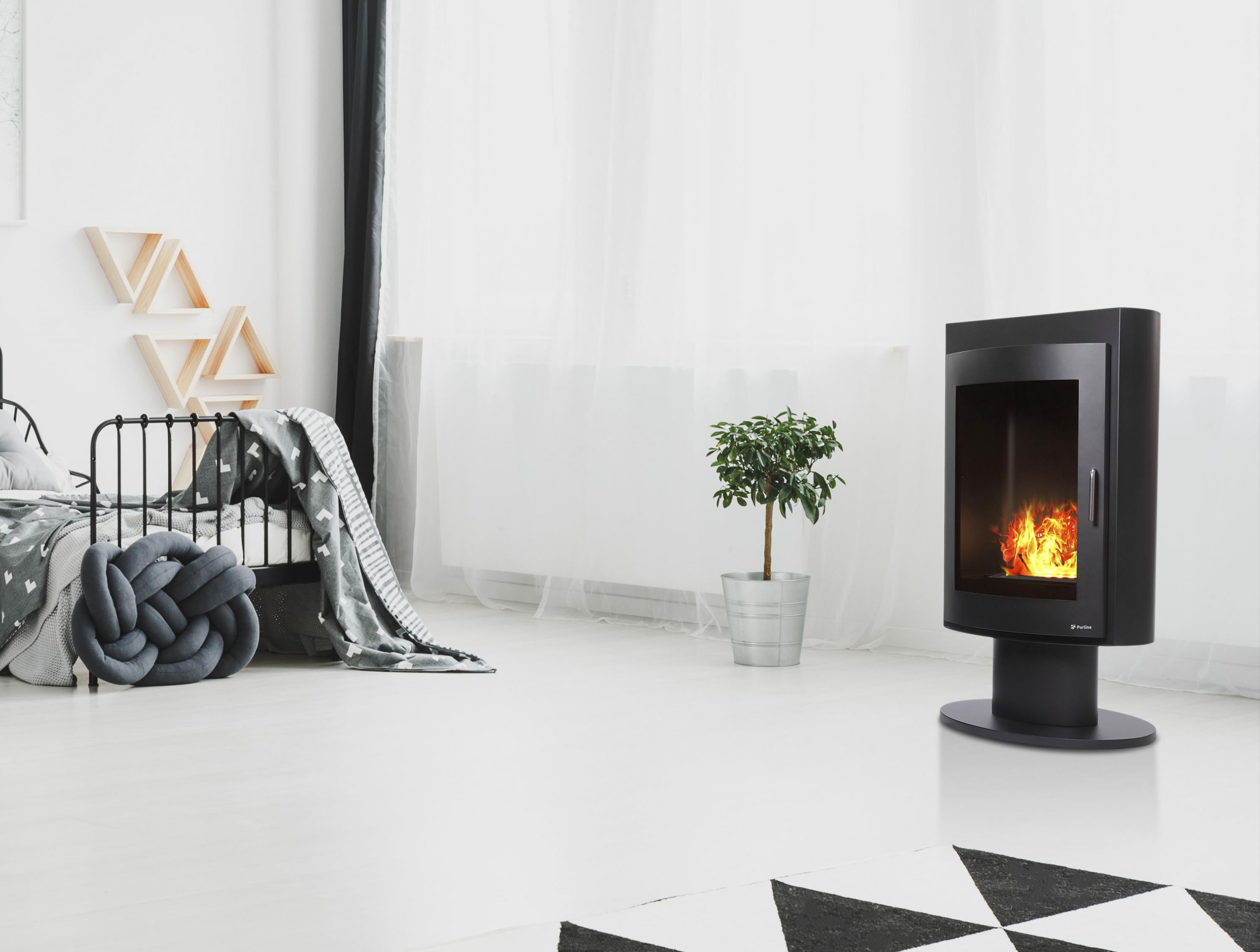 Stufa decorativa con fiamma simulata