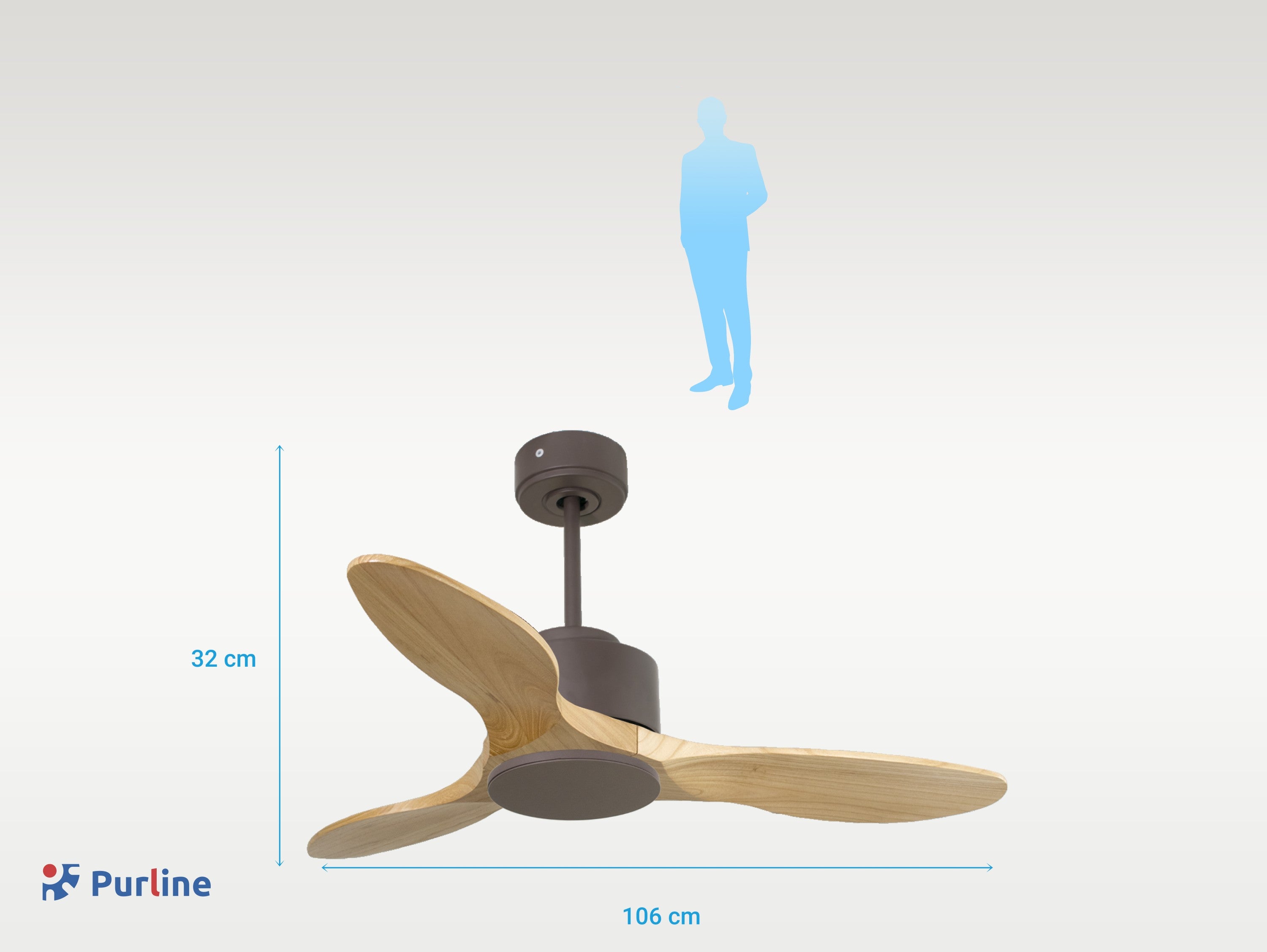   Ventilatore da soffitto ø106 cm con Wifi Reversibile Hypersilence