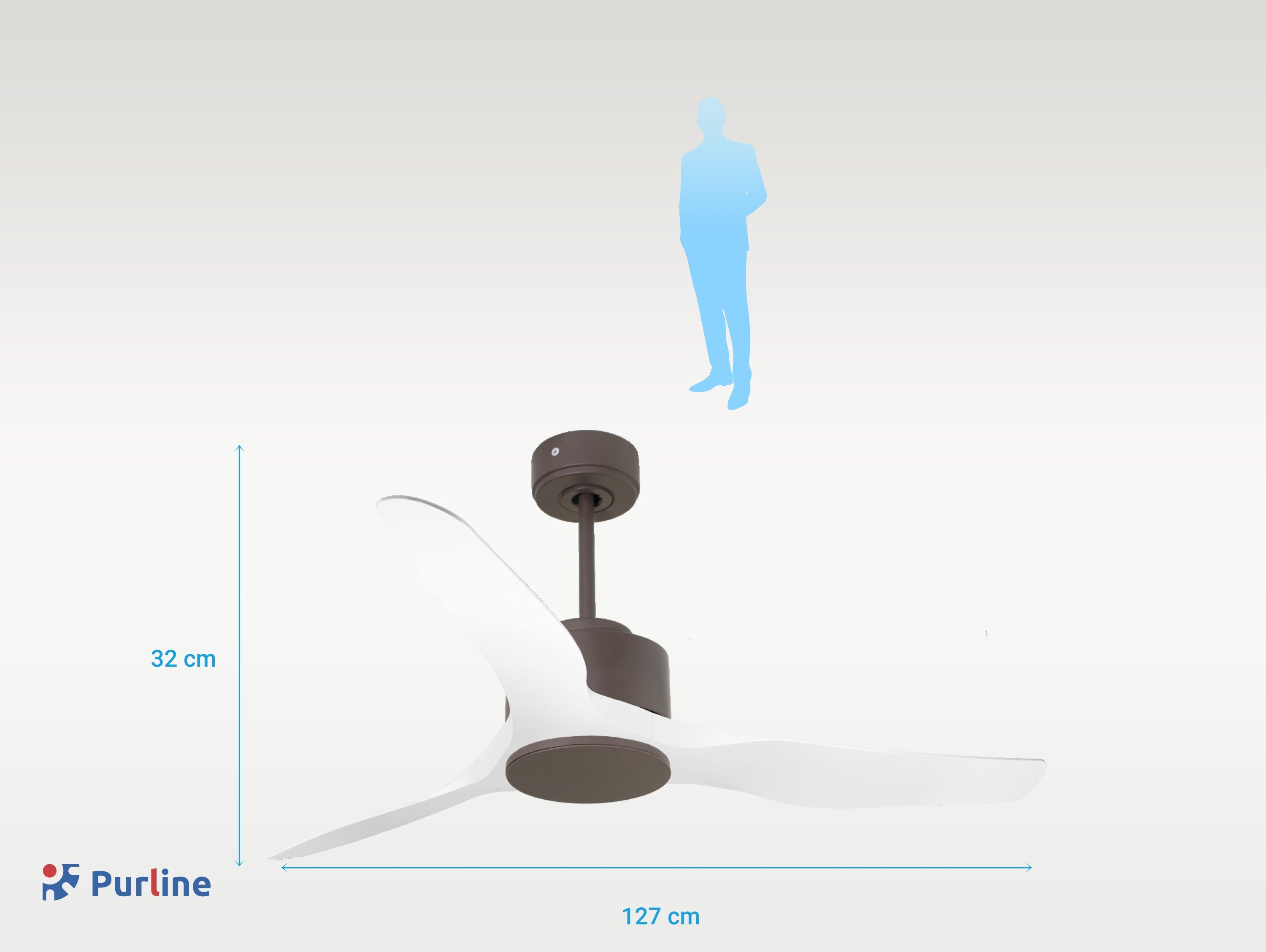 Thassos D127 C02 65317: Ventilatore da soffitto ø127 cm con Wifi Reversibile Hypersilence
