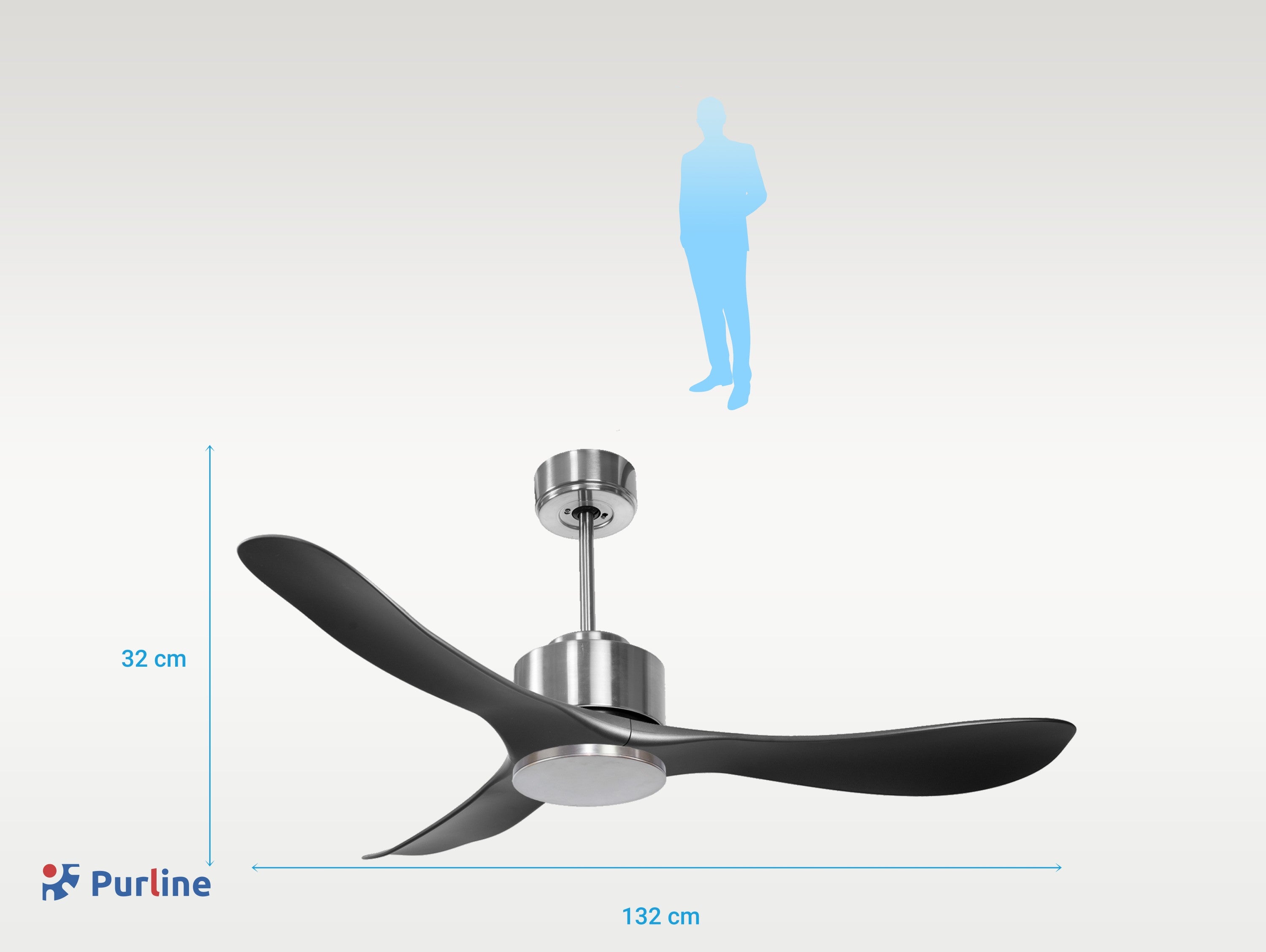Tioman D132 C02 69769: Ventilatore da soffitto ø132 cm con Wifi Reversibile Hypersilence
