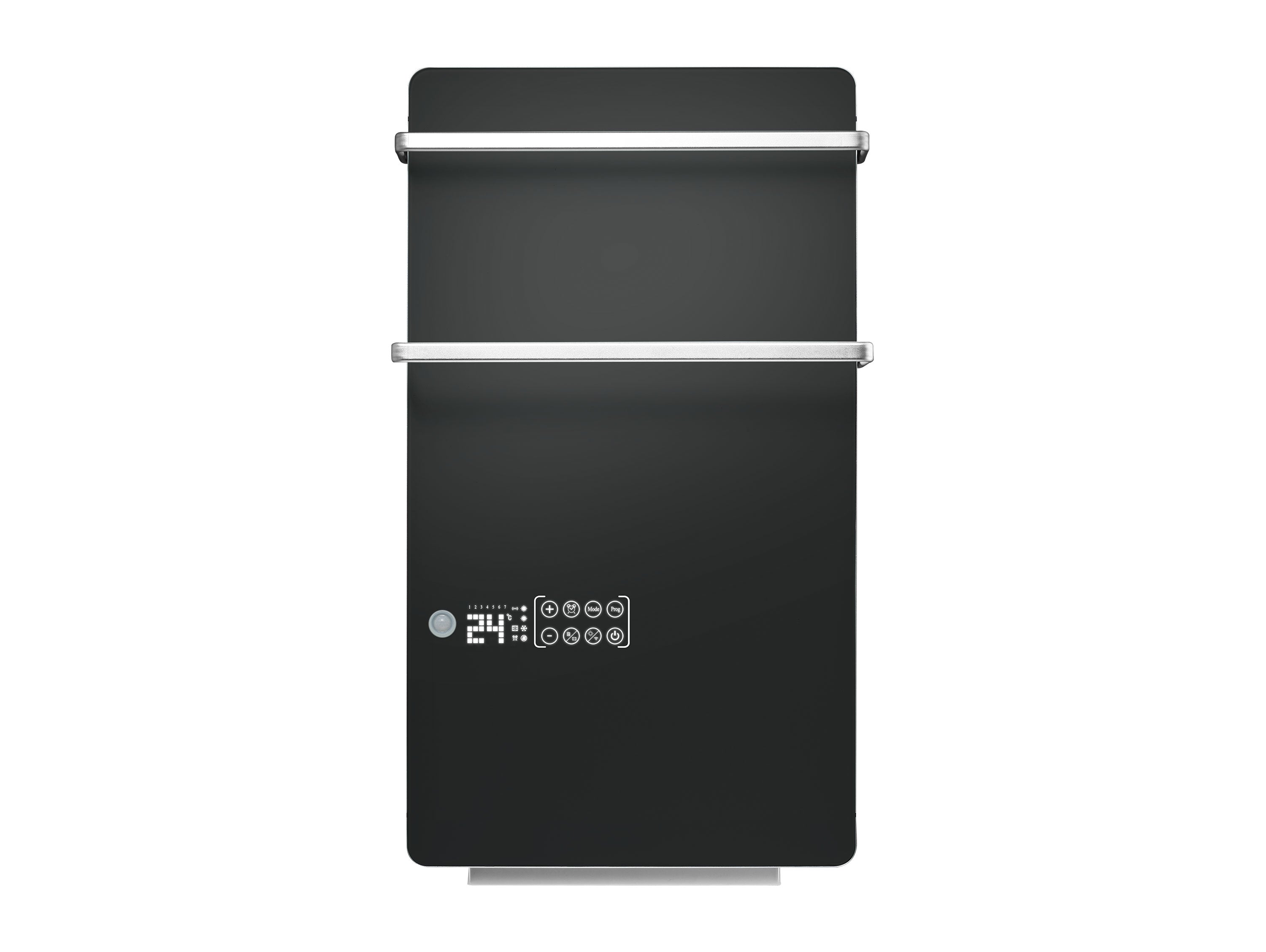 Scaldasalviette elettrico digitale da 2000W in nero con controllo WIFI