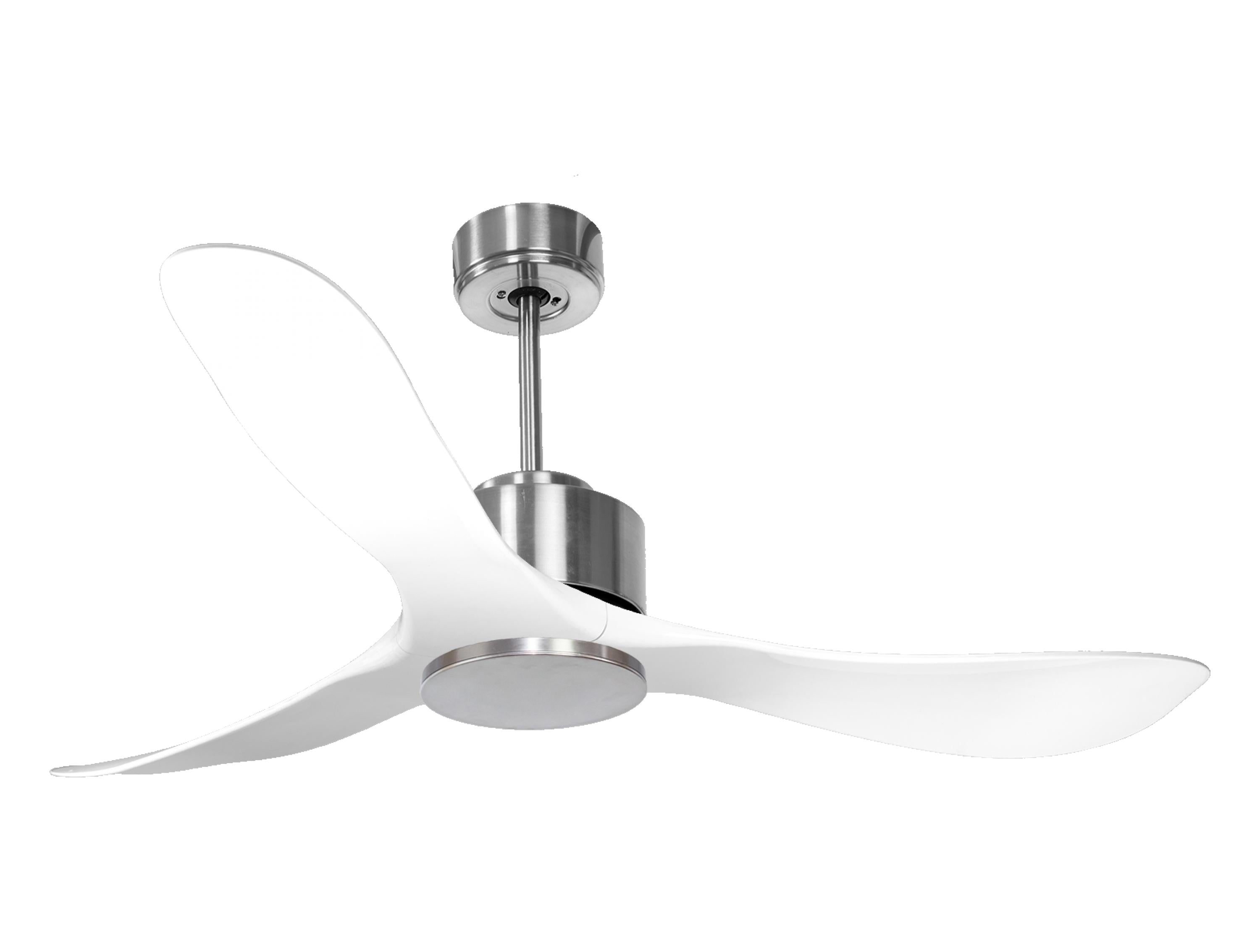 Ventilatore da soffitto Reversibile Termostato Wifi Motore CC Tetti inclinati Telecomando Hypersilence Memoria Shopify Vendible (AUTOMATICO)