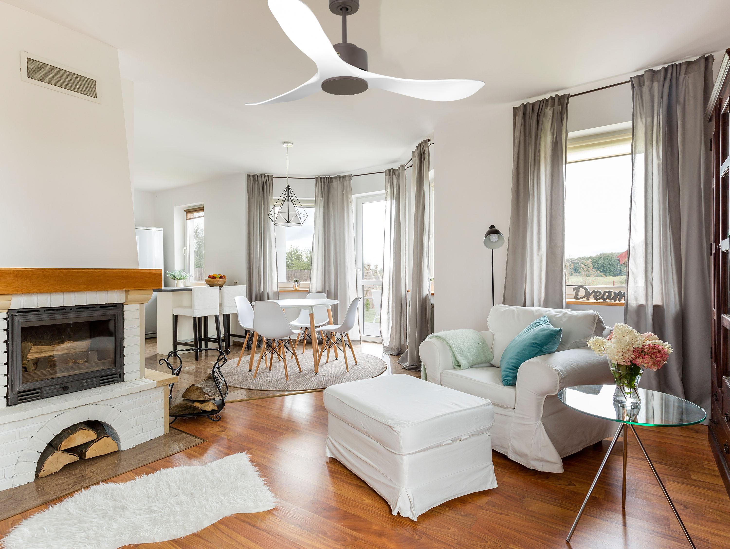Ventilatore da soffitto ø132 cm con Wifi Reversibile Hypersilence