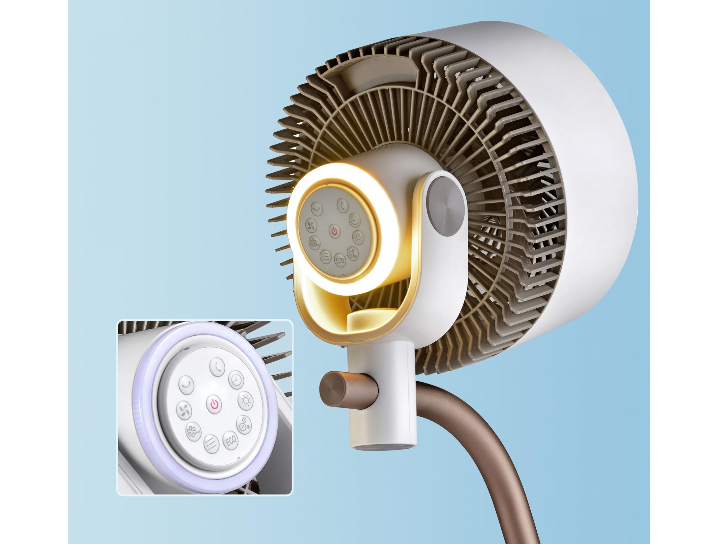 VENTY AMBIENCE: Ventilatore da pavimento CC con luce ambiente