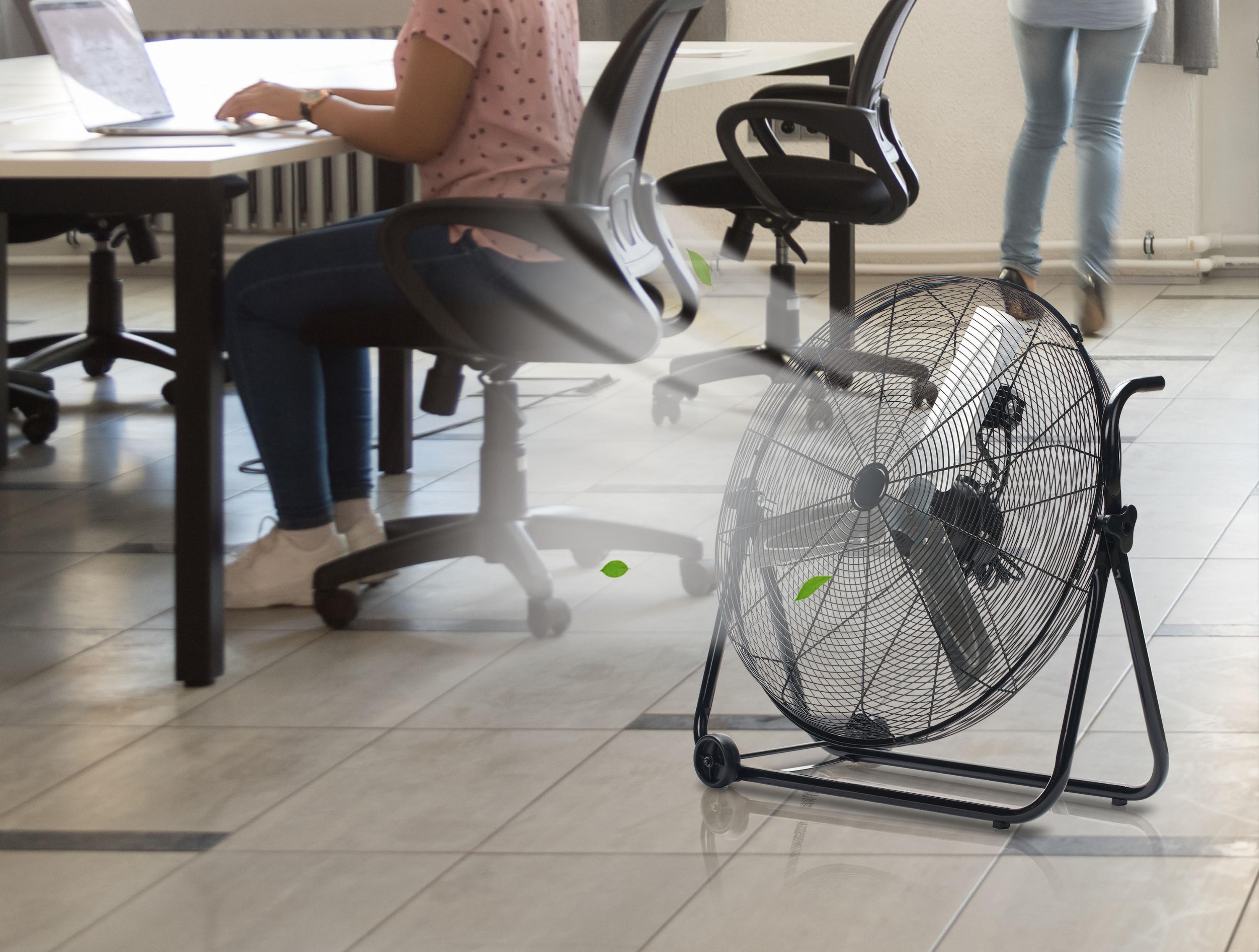 Ventilatore industriale 160 W con 3 velocità e ruote