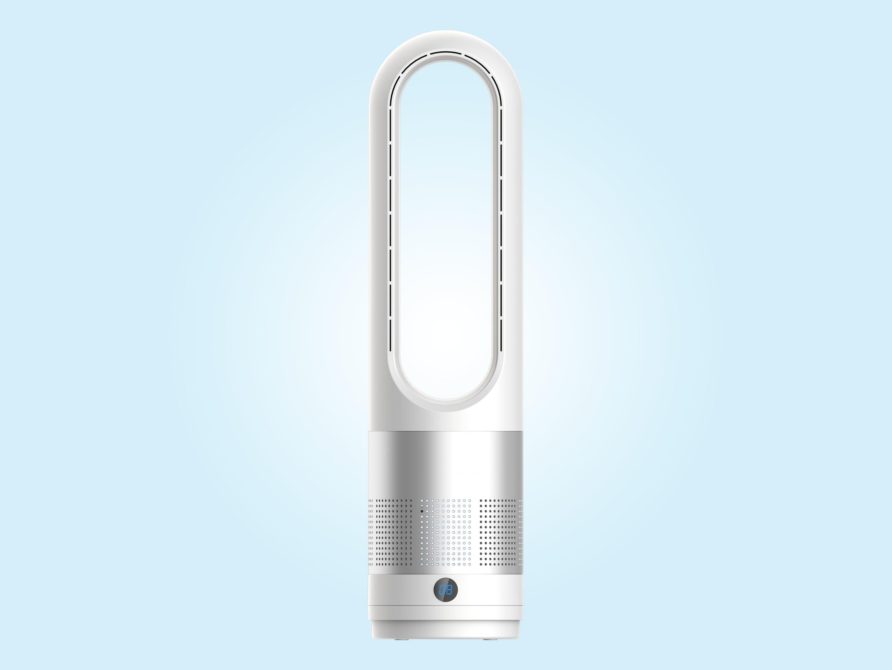 Ventilatore senza pale con oscillazione e 8 velocità
