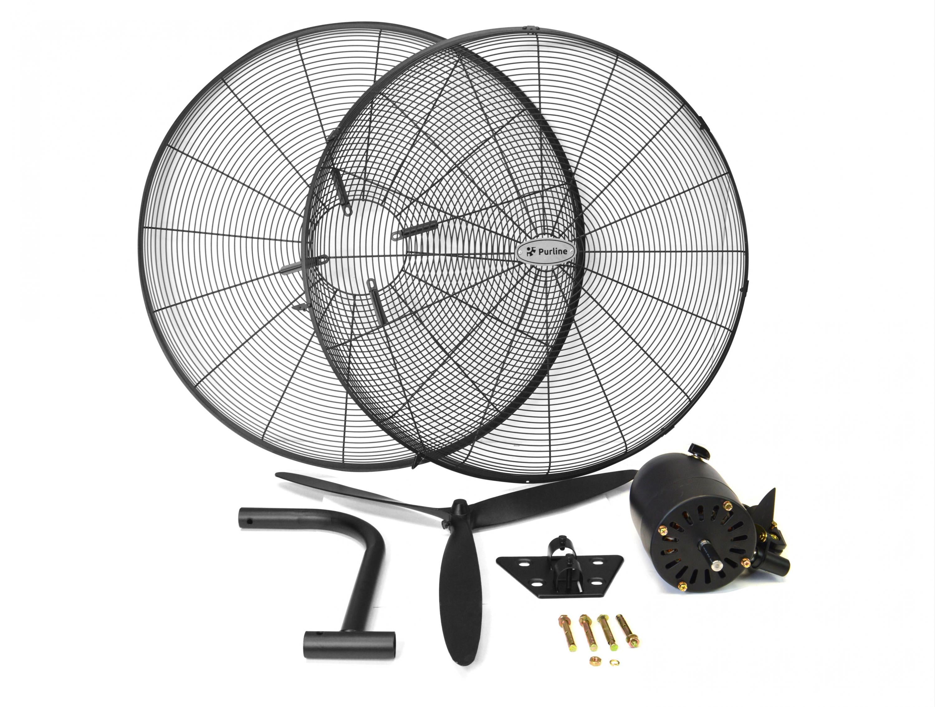 Velocità 3 Ventilatore industriale da parete 230W con pale in alluminio