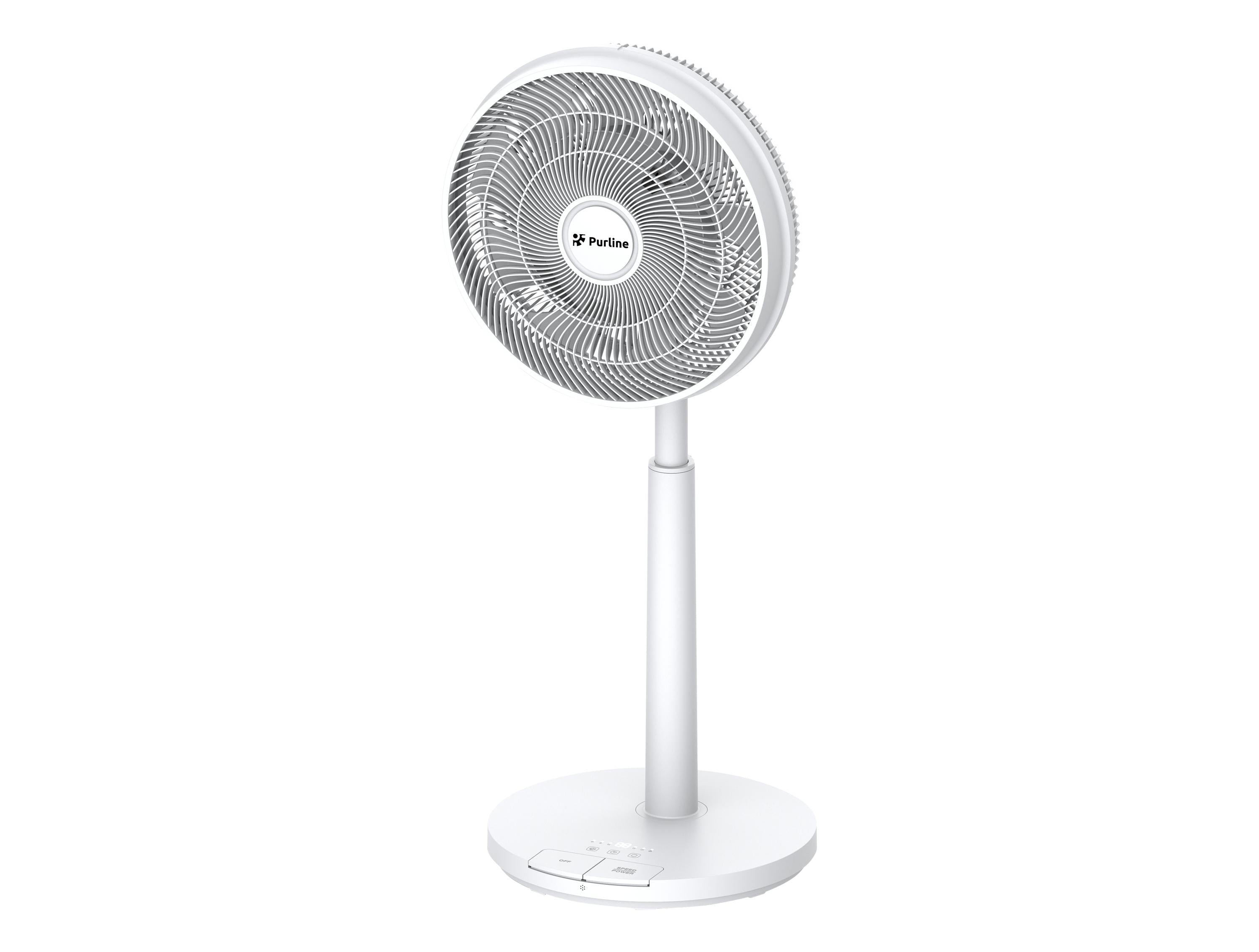 Ventilatore da pavimento CC con batteria e 9 pale