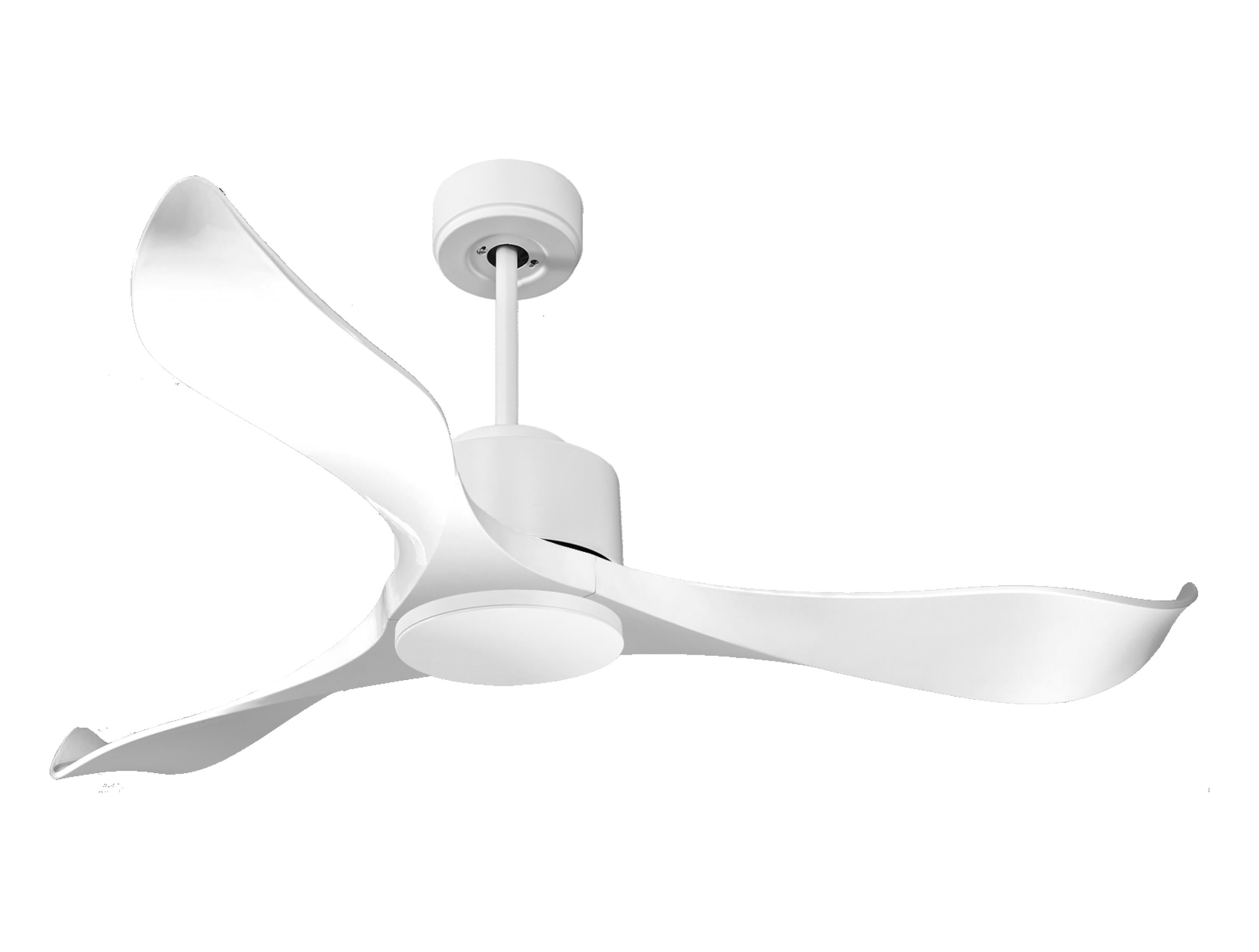 Ventilatore da soffitto Wifi Motore CC Telecomando Adattatore 2/3 lame Hypersilence Memoria Shopify Vendible (AUTOMATICO)