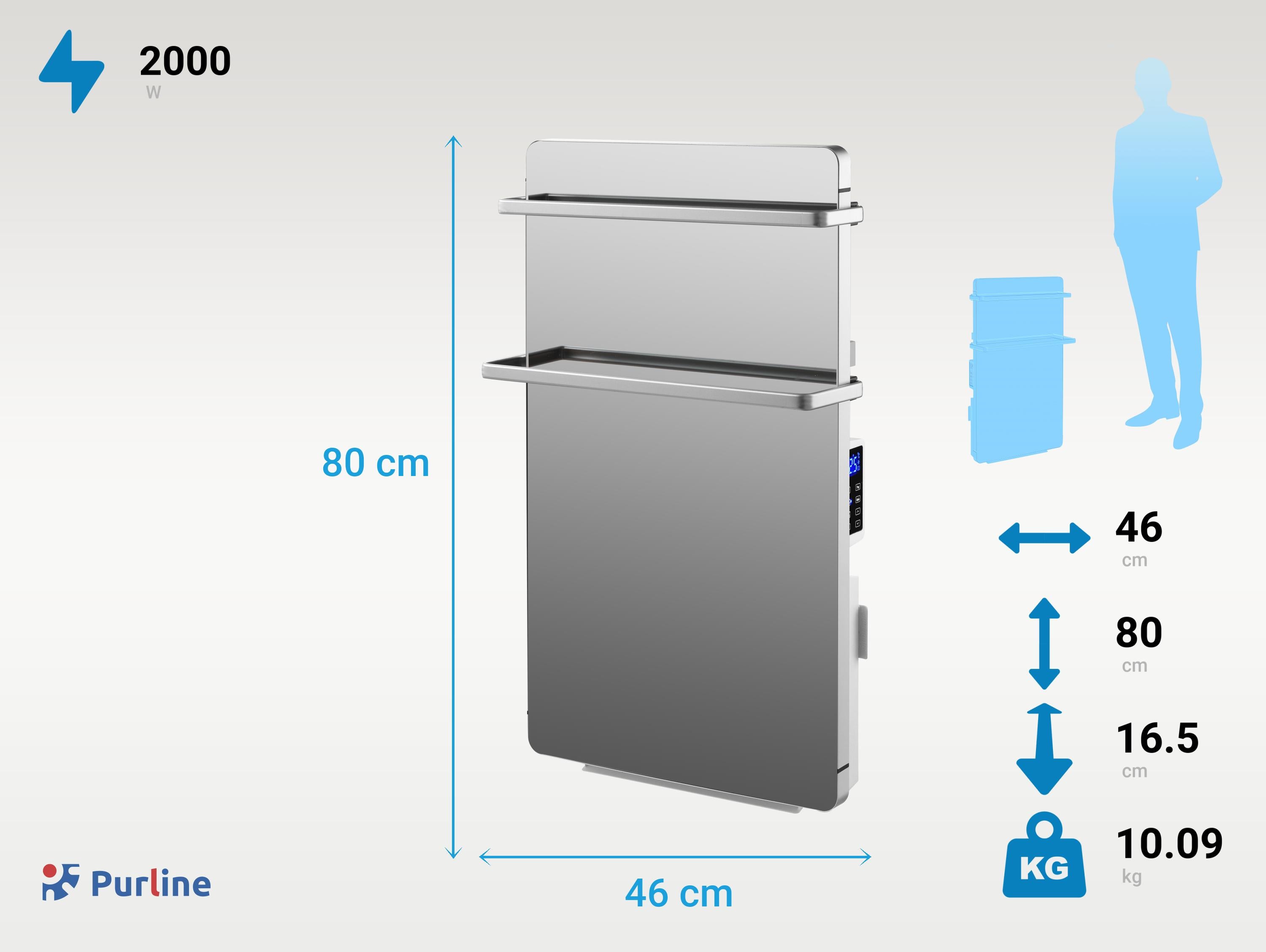 ZAFIR V2000T LUX Materiale Vetro temperato