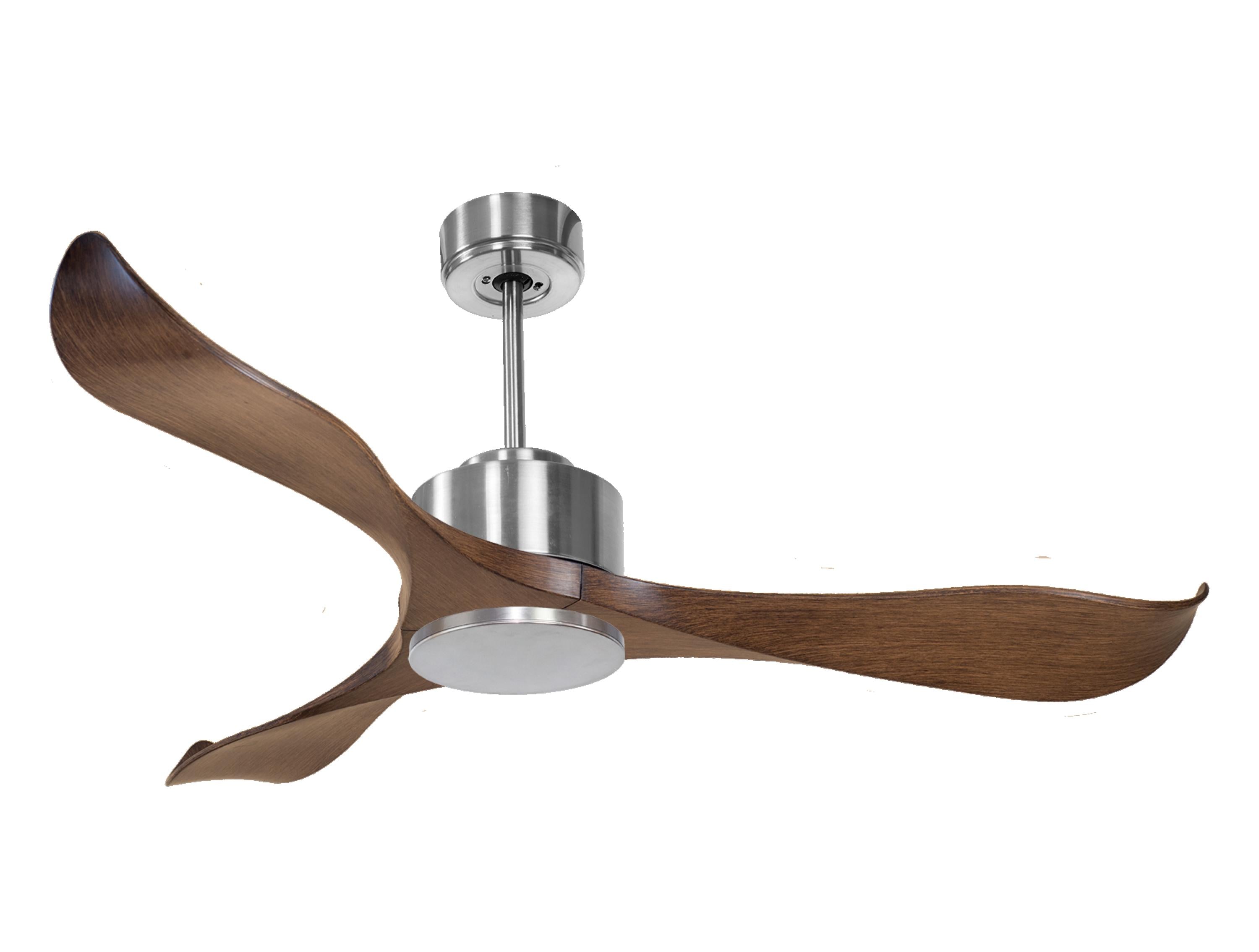Ventilatore da soffitto Reversibile Termostato Wifi Motore CC Tetti inclinati Telecomando Adattatore 2/3 lame Hypersilence Memoria Shopify Vendible (AUTOMATICO)