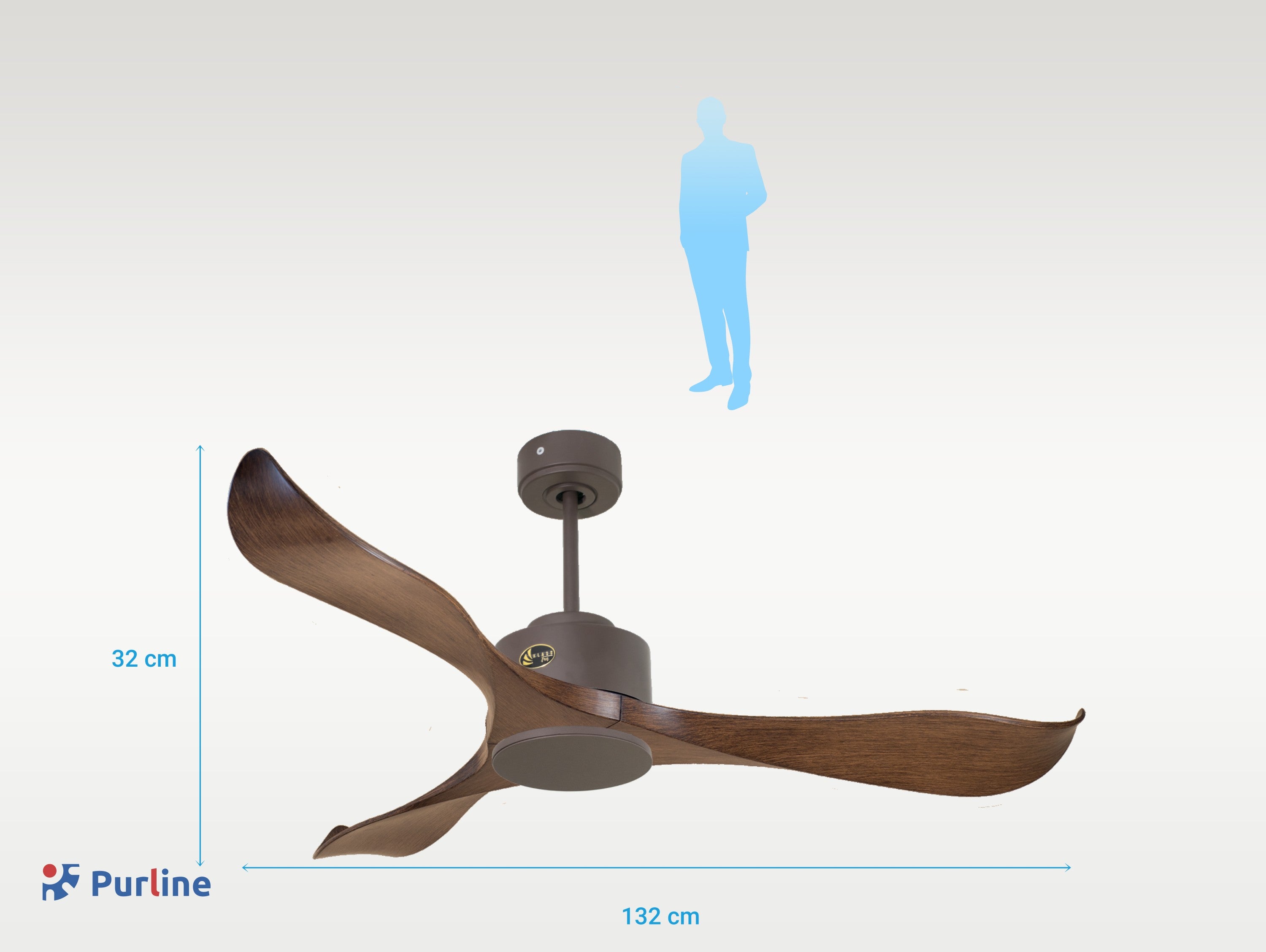   Ventilatore da soffitto ø132 cm con Wifi Reversibile Hypersilence