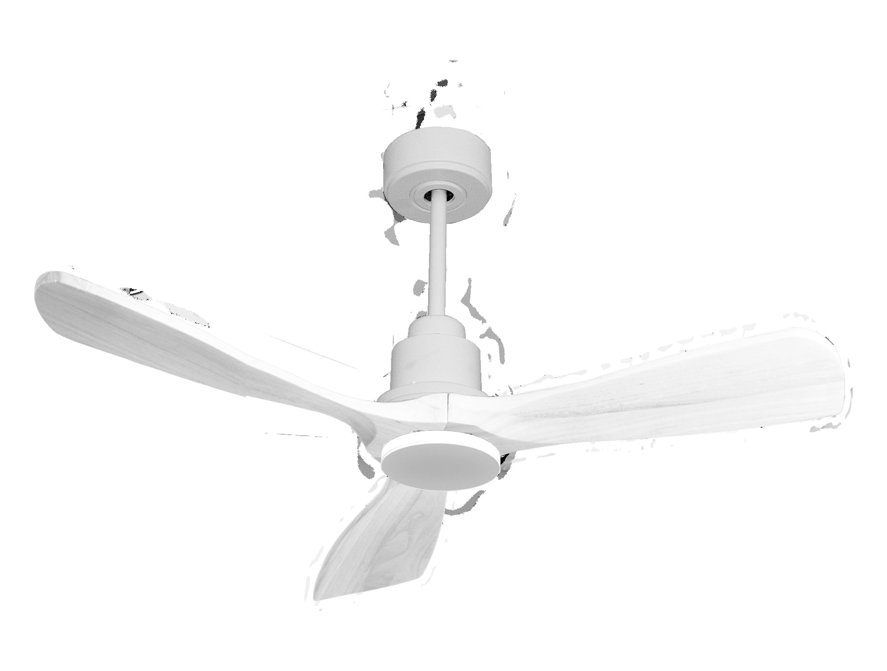 Ventilatore da soffitto Reversibile Termostato Wifi Motore CC Tetti inclinati Telecomando Hypersilence Memoria FullWood Shopify Vendible (AUTOMATICO)