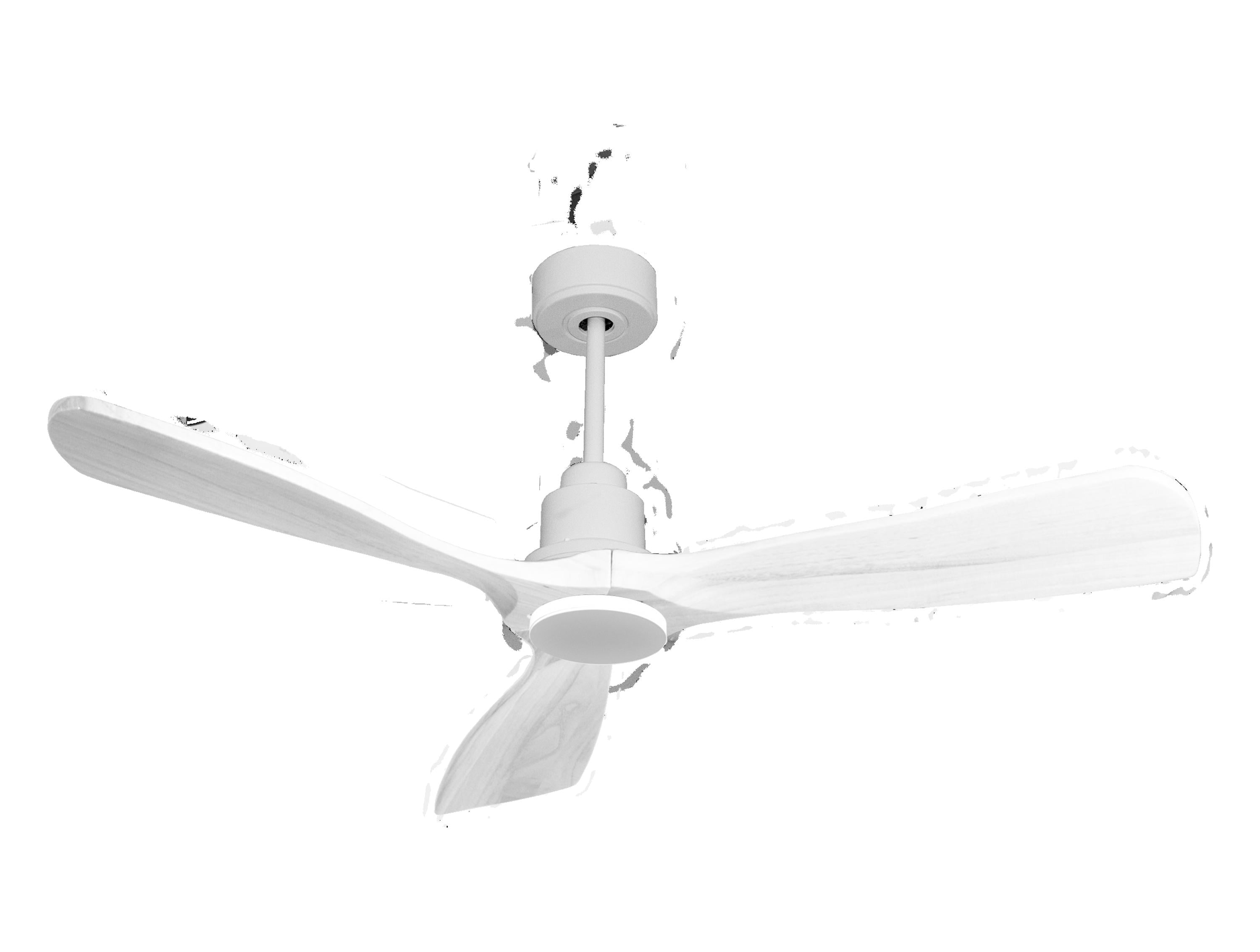Ventilatore da soffitto Reversibile Termostato Wifi Motore CC Tetti inclinati Telecomando Hypersilence Memoria FullWood Shopify Vendible (AUTOMATICO)