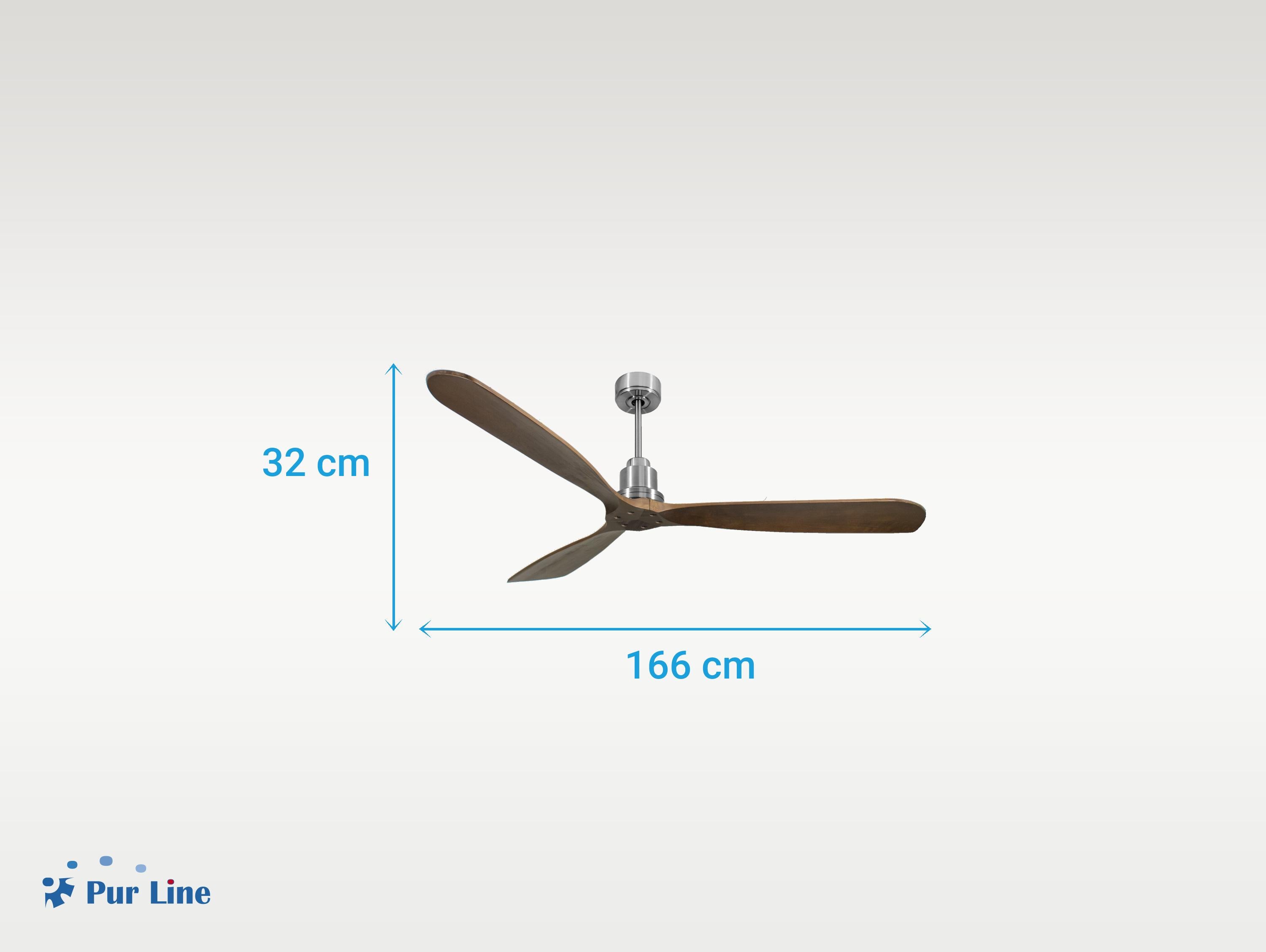 Ventilatore da soffitto Reversibile Termostato Wifi Motore CC Tetti inclinati Telecomando Hypersilence Memoria FullWood Shopify Vendible (AUTOMATICO)