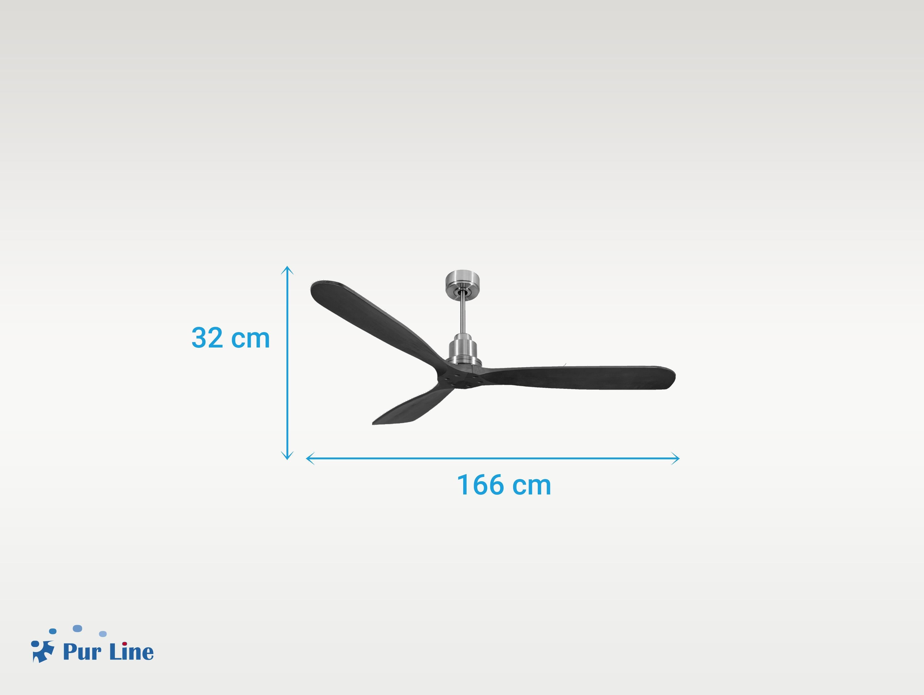 Ventilatore da soffitto Reversibile Termostato Wifi Motore CC Tetti inclinati Telecomando Hypersilence Memoria FullWood Shopify Vendible (AUTOMATICO)