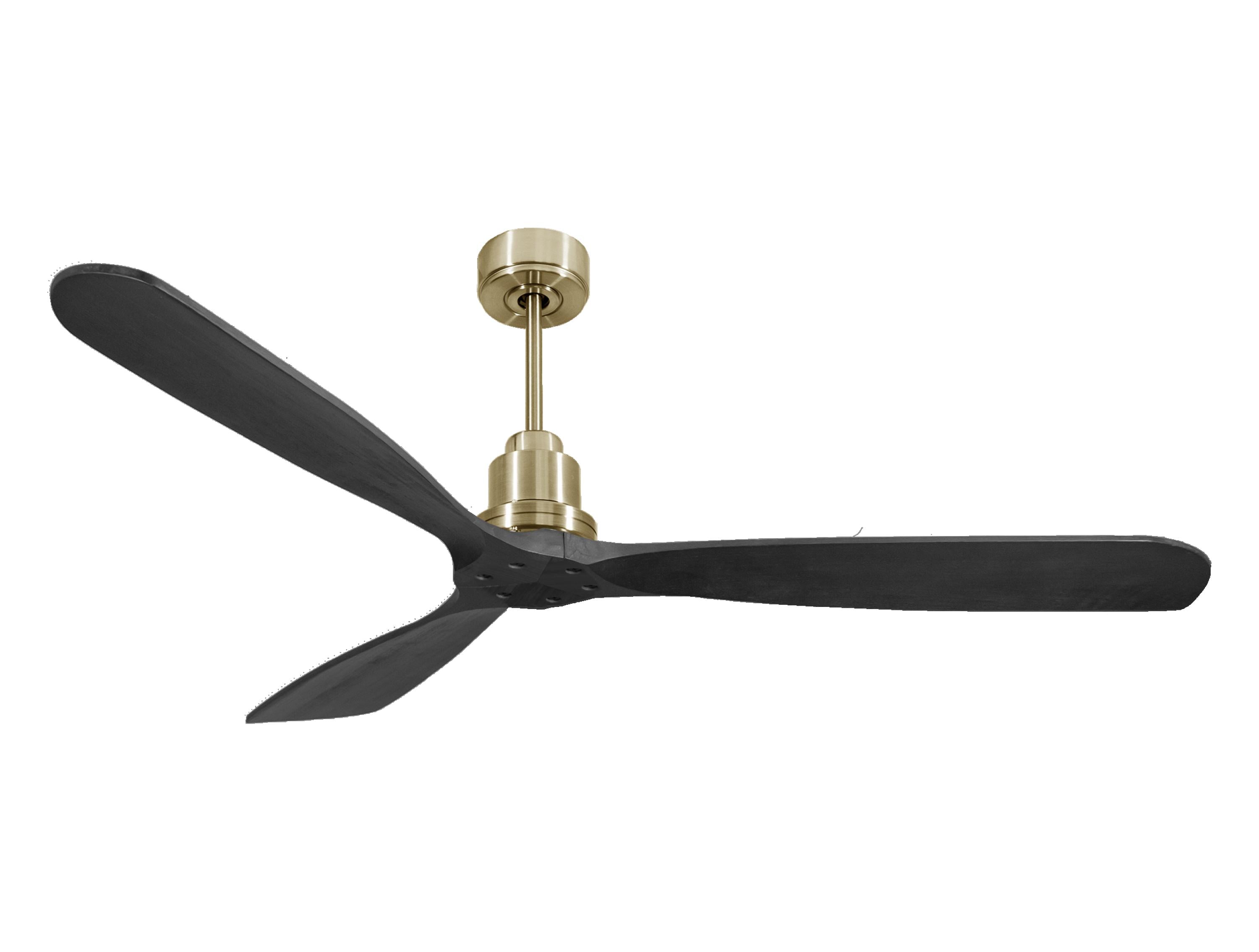 Ventilatore da soffitto Reversibile Termostato Wifi Motore CC Tetti inclinati Telecomando Hypersilence Memoria FullWood