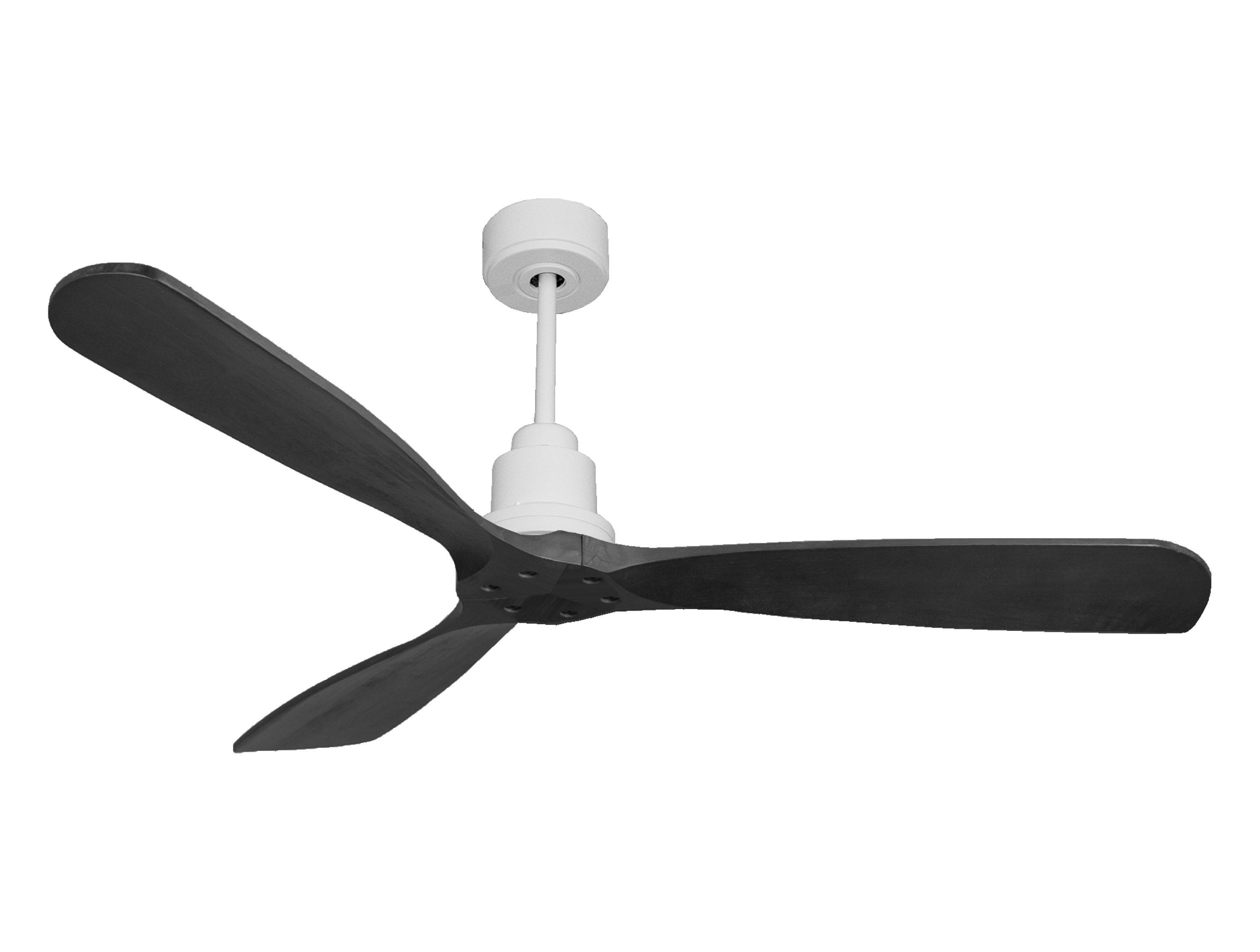 Ventilatore da soffitto Reversibile Termostato Wifi Motore CC Tetti inclinati Telecomando Hypersilence Memoria FullWood Shopify Vendible (AUTOMATICO)