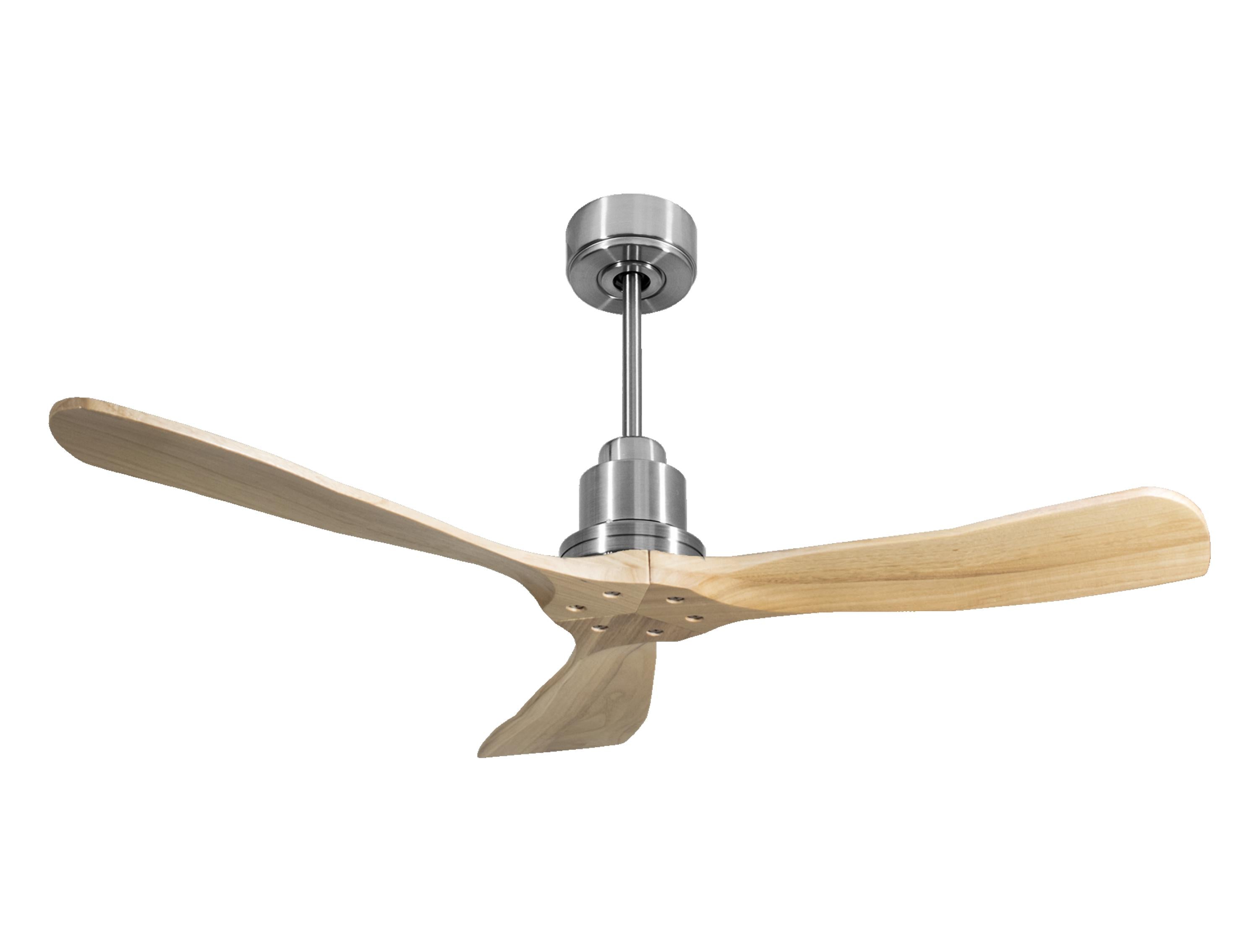 Ventilatore da soffitto Reversibile Termostato Wifi Motore CC Tetti inclinati Telecomando Hypersilence Memoria FullWood Shopify Vendible (AUTOMATICO)