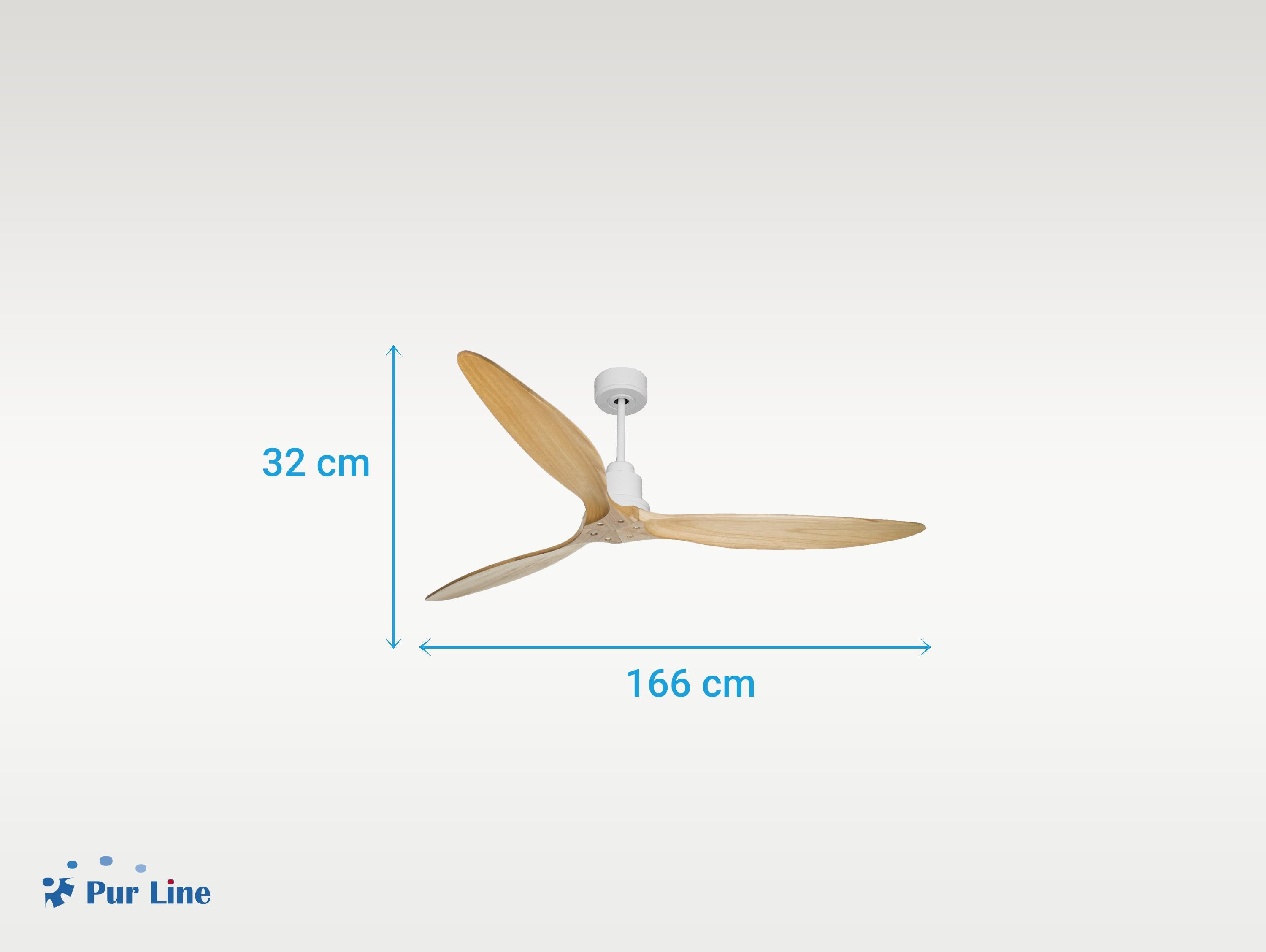 Ventilatore da soffitto Reversibile Termostato Wifi Motore CC Tetti inclinati Telecomando Hypersilence Memoria FullWood Shopify Vendible (AUTOMATICO)