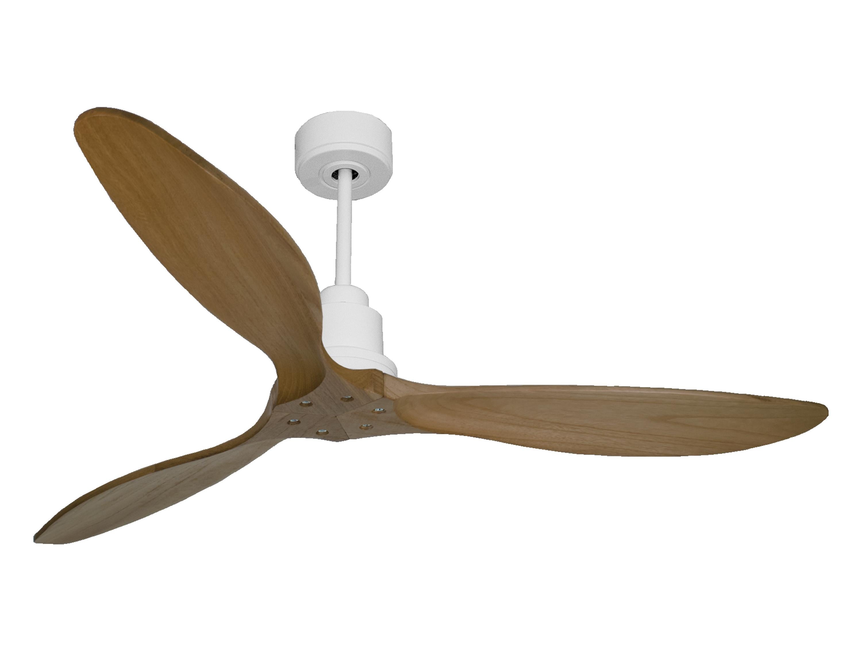 Ventilatore da soffitto Reversibile Termostato Wifi Motore CC Tetti inclinati Telecomando Hypersilence Memoria FullWood Shopify Vendible (AUTOMATICO)