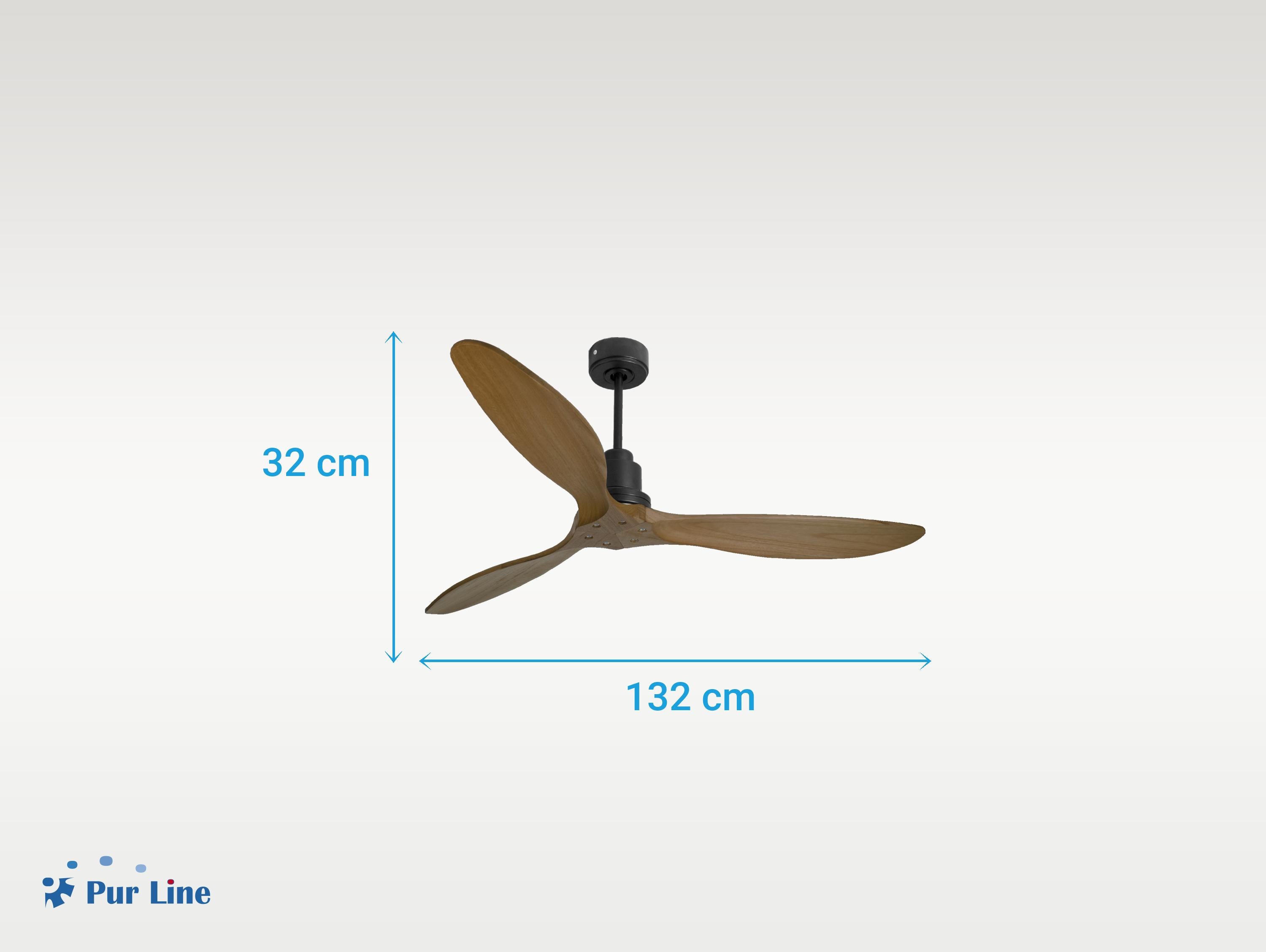 Ventilatore da soffitto Reversibile Termostato Wifi Motore CC Tetti inclinati Telecomando Hypersilence Memoria FullWood Shopify Vendible (AUTOMATICO)