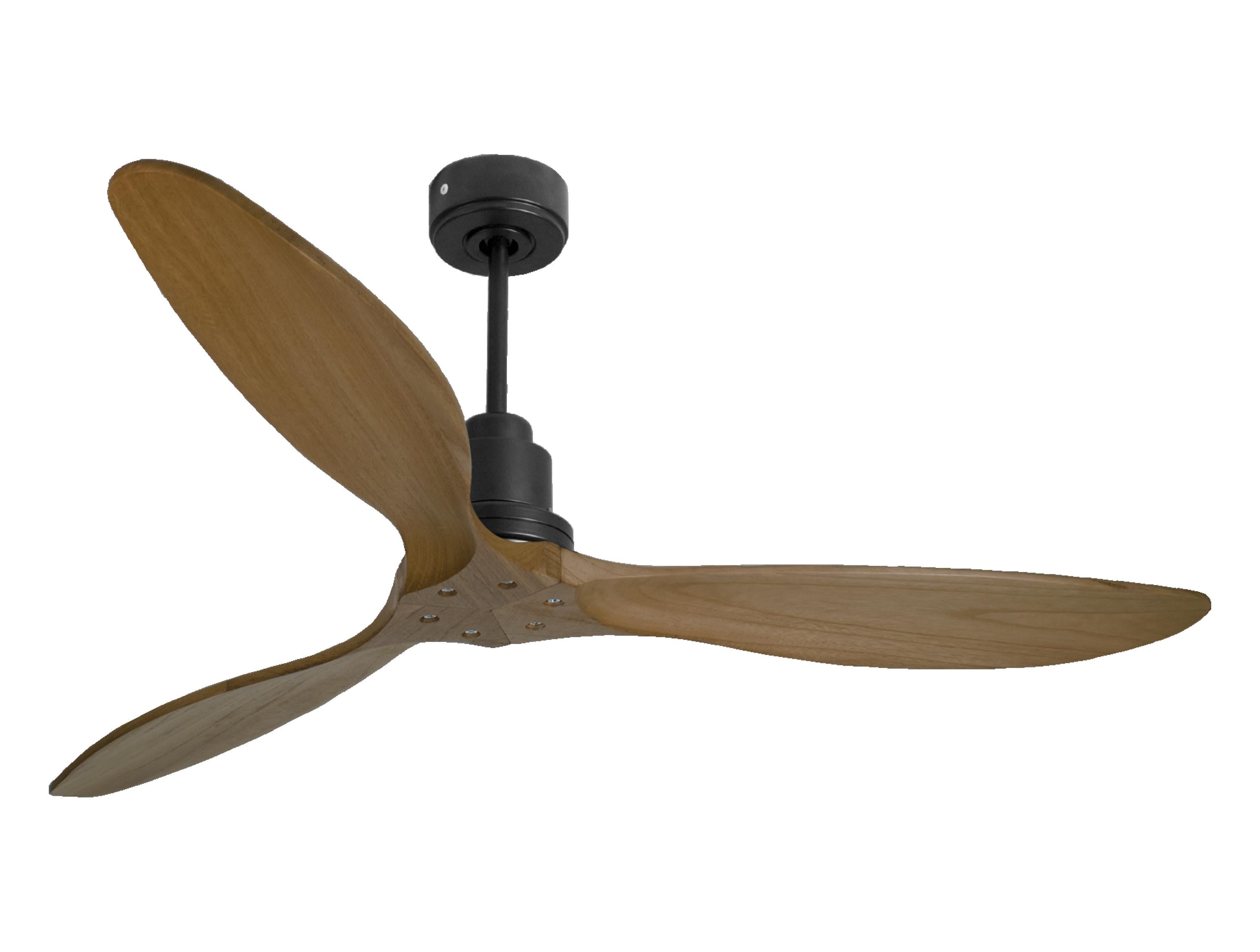Ventilatore da soffitto Reversibile Termostato Wifi Motore CC Tetti inclinati Telecomando Hypersilence Memoria FullWood Shopify Vendible (AUTOMATICO)