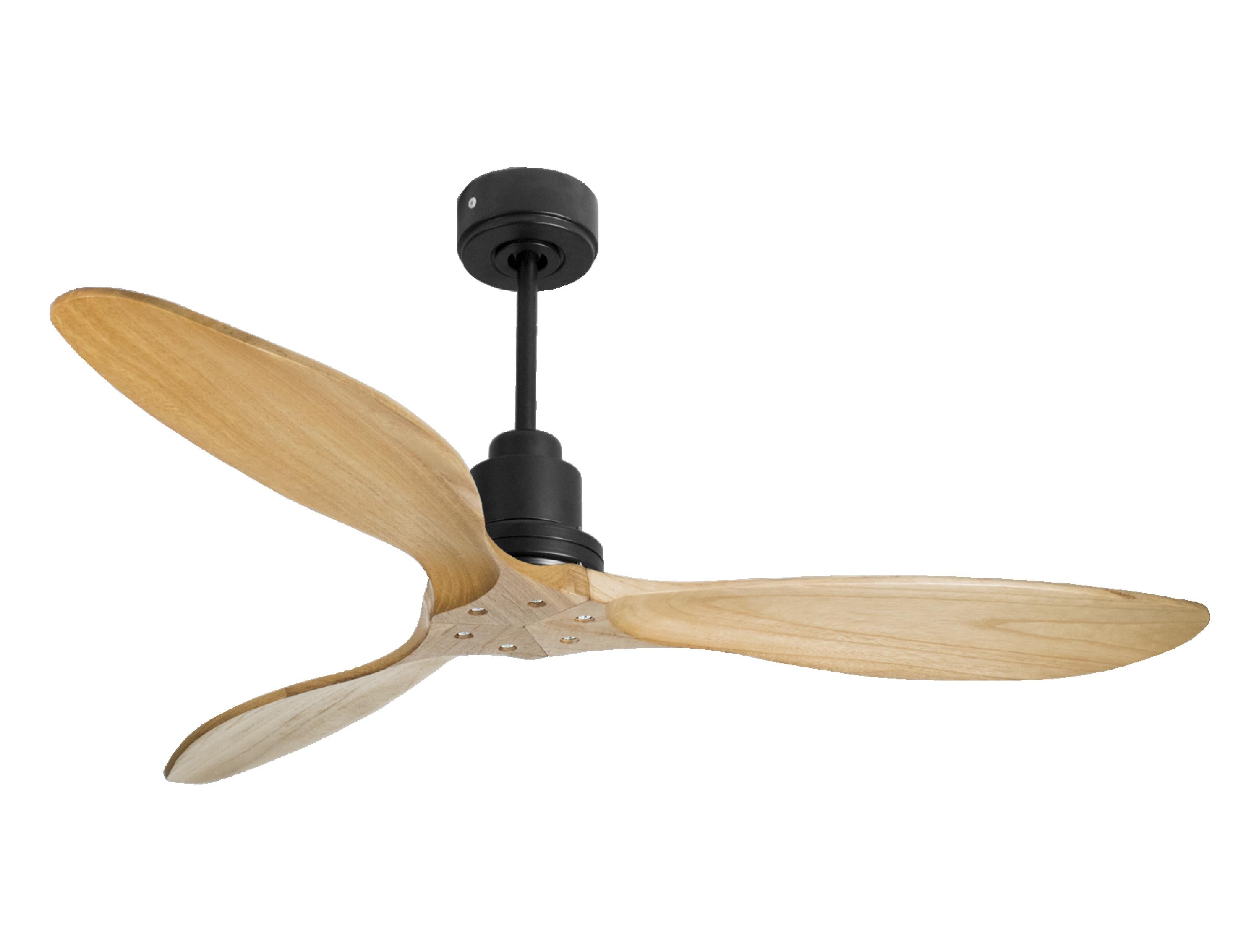 Ventilatore da soffitto Reversibile Termostato Wifi Motore CC Tetti inclinati Telecomando Hypersilence Memoria FullWood Shopify Vendible (AUTOMATICO)