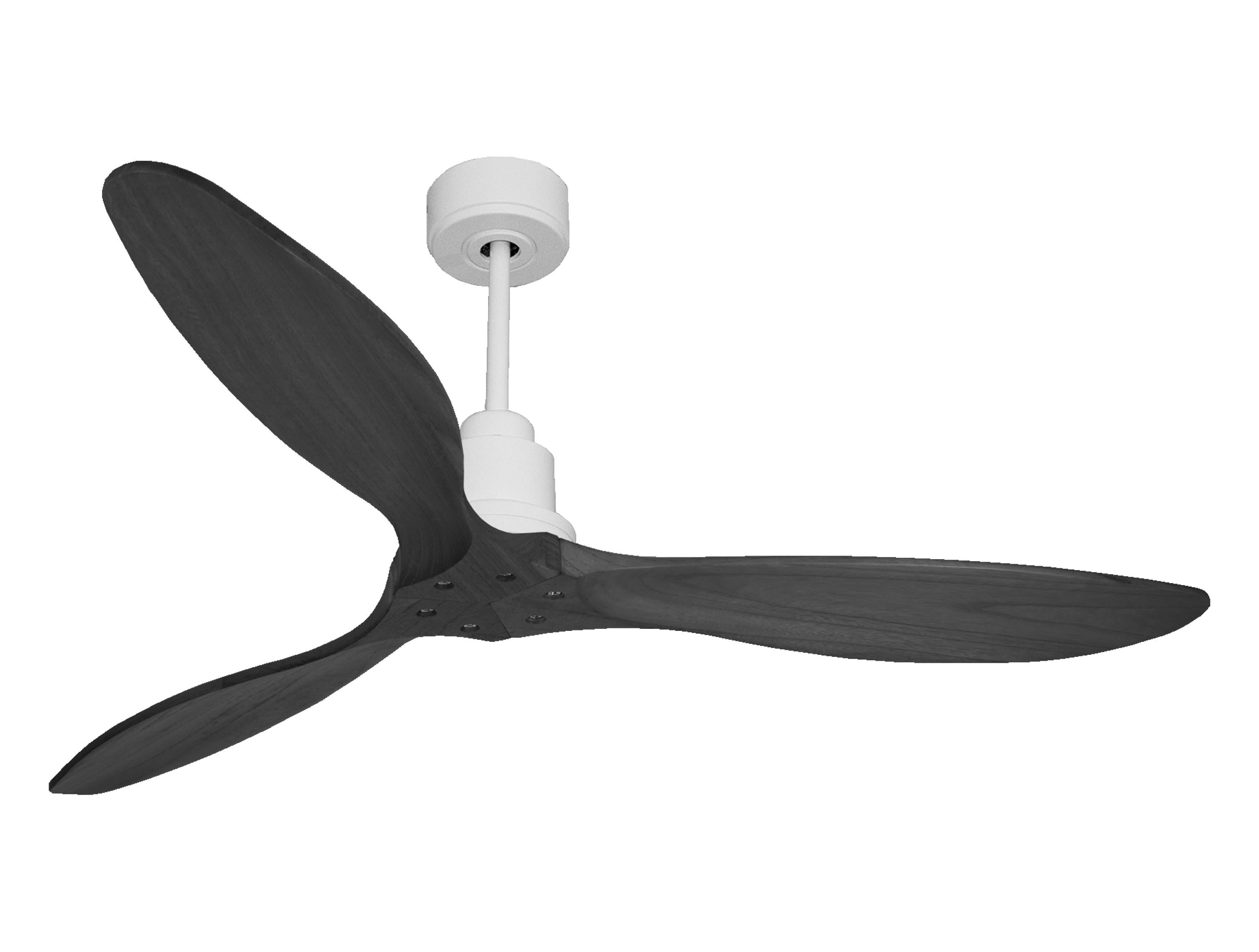 Ventilatore da soffitto Reversibile Termostato Wifi Motore CC Tetti inclinati Telecomando Hypersilence Memoria FullWood Shopify Vendible (AUTOMATICO)