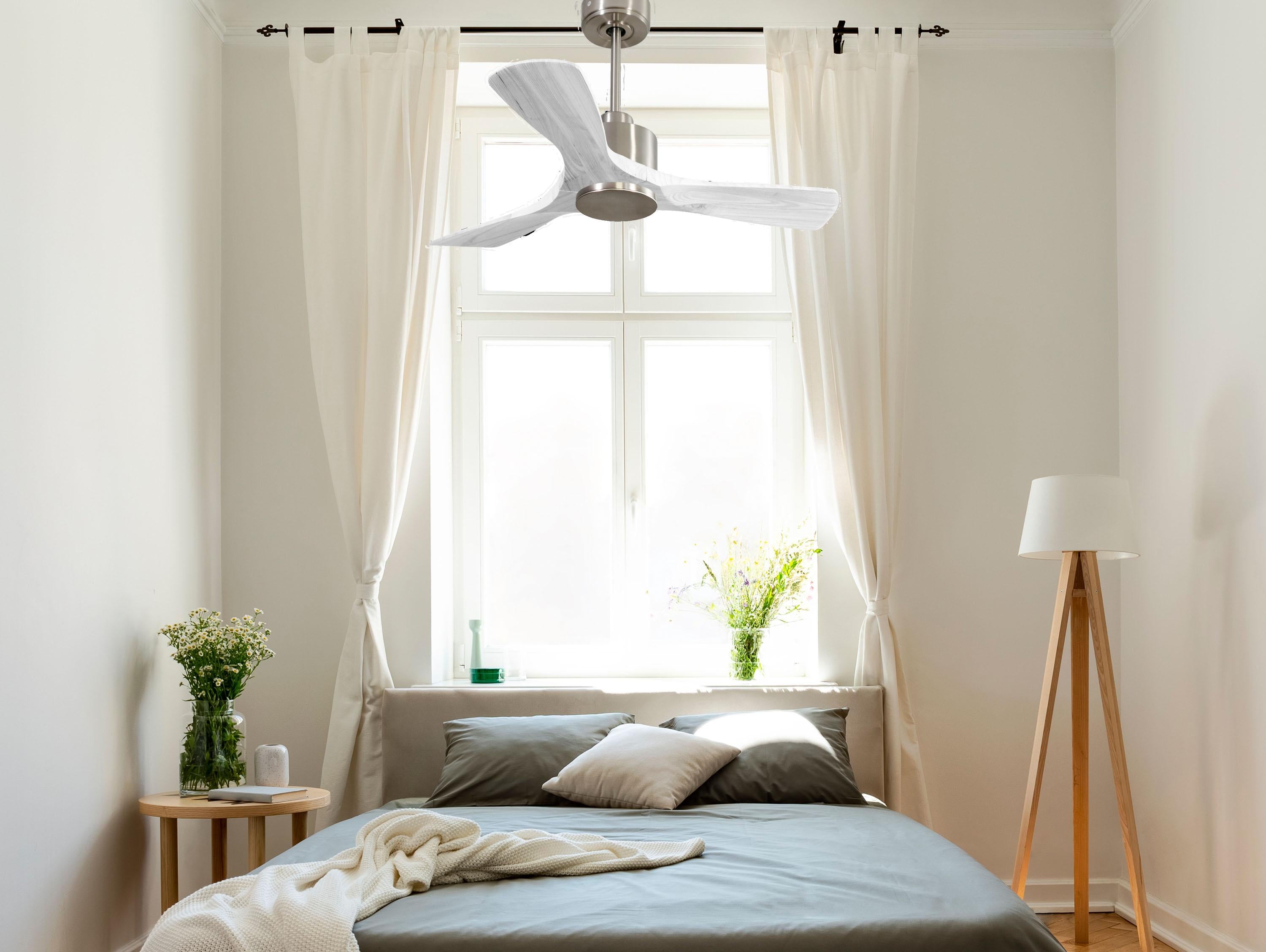 Ventilatore da soffitto Wifi Motore CC Telecomando Hypersilence Memoria