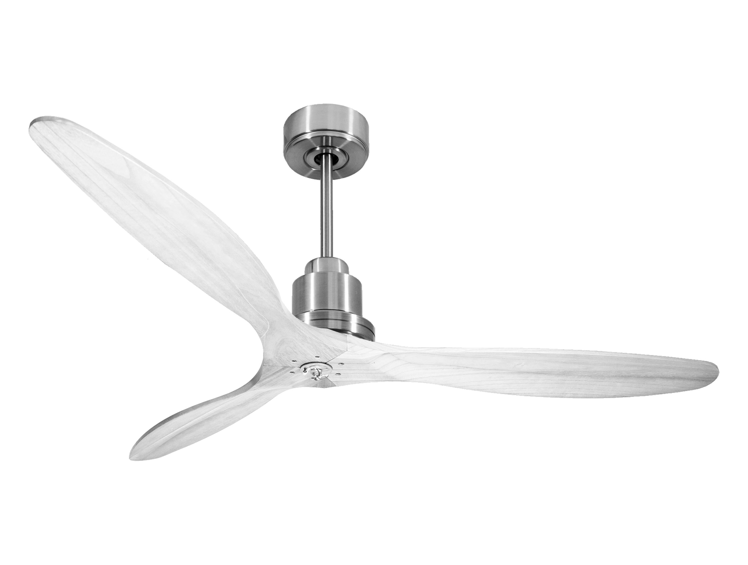 Ventilatore da soffitto Reversibile Termostato Dimmabile Wifi Motore CC Tetti inclinati Telecomando Luce a tre toni Hypersilence Memoria Shopify Vendible (AUTOMATICO)